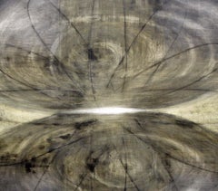 Lynn McCarty Oil Painting 1990 Abstract Monochrome Minimal Contemporary gray