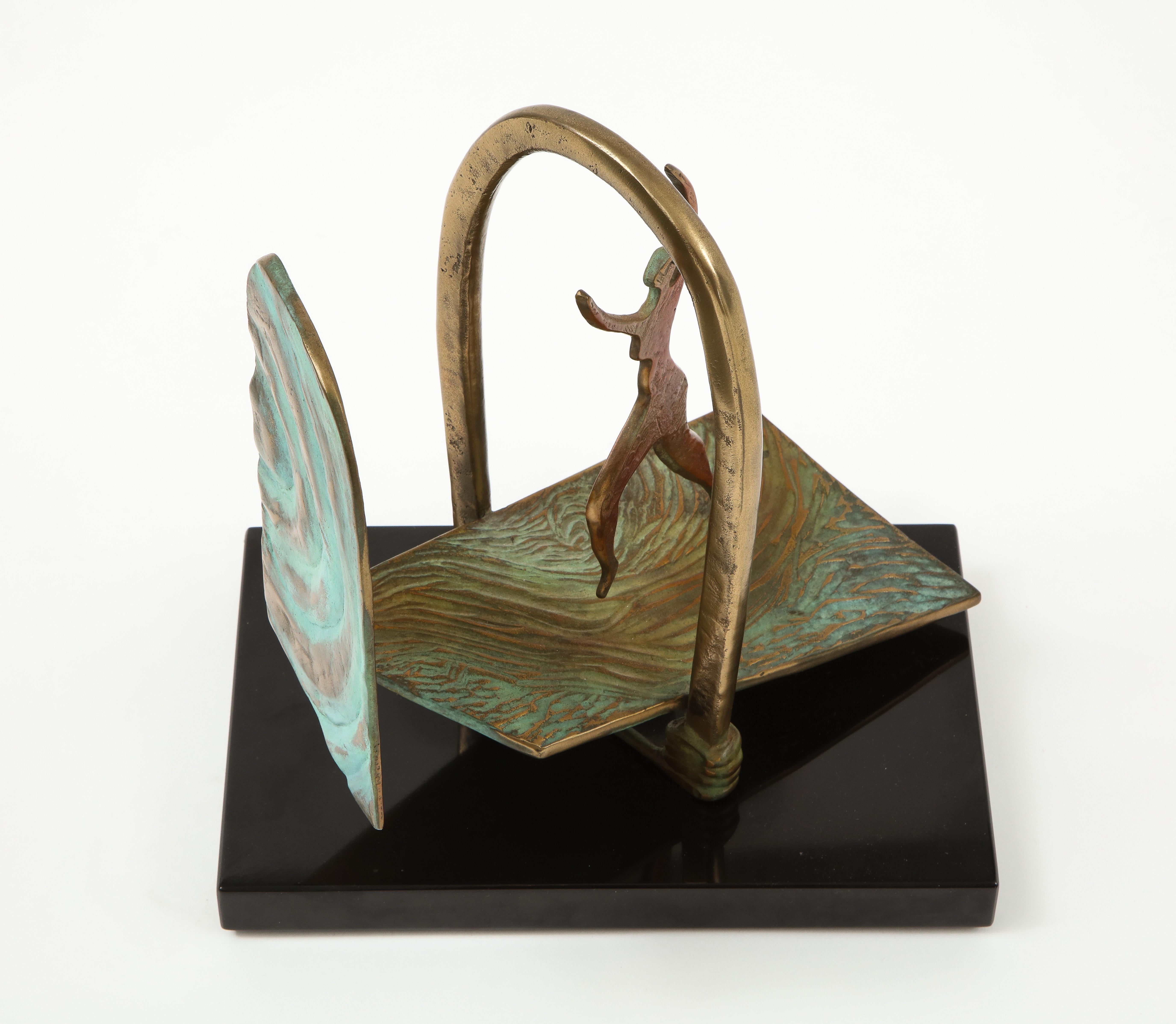 Mid-Century Modern Lynn Rae Lowe Bronze Sculpture For Sale