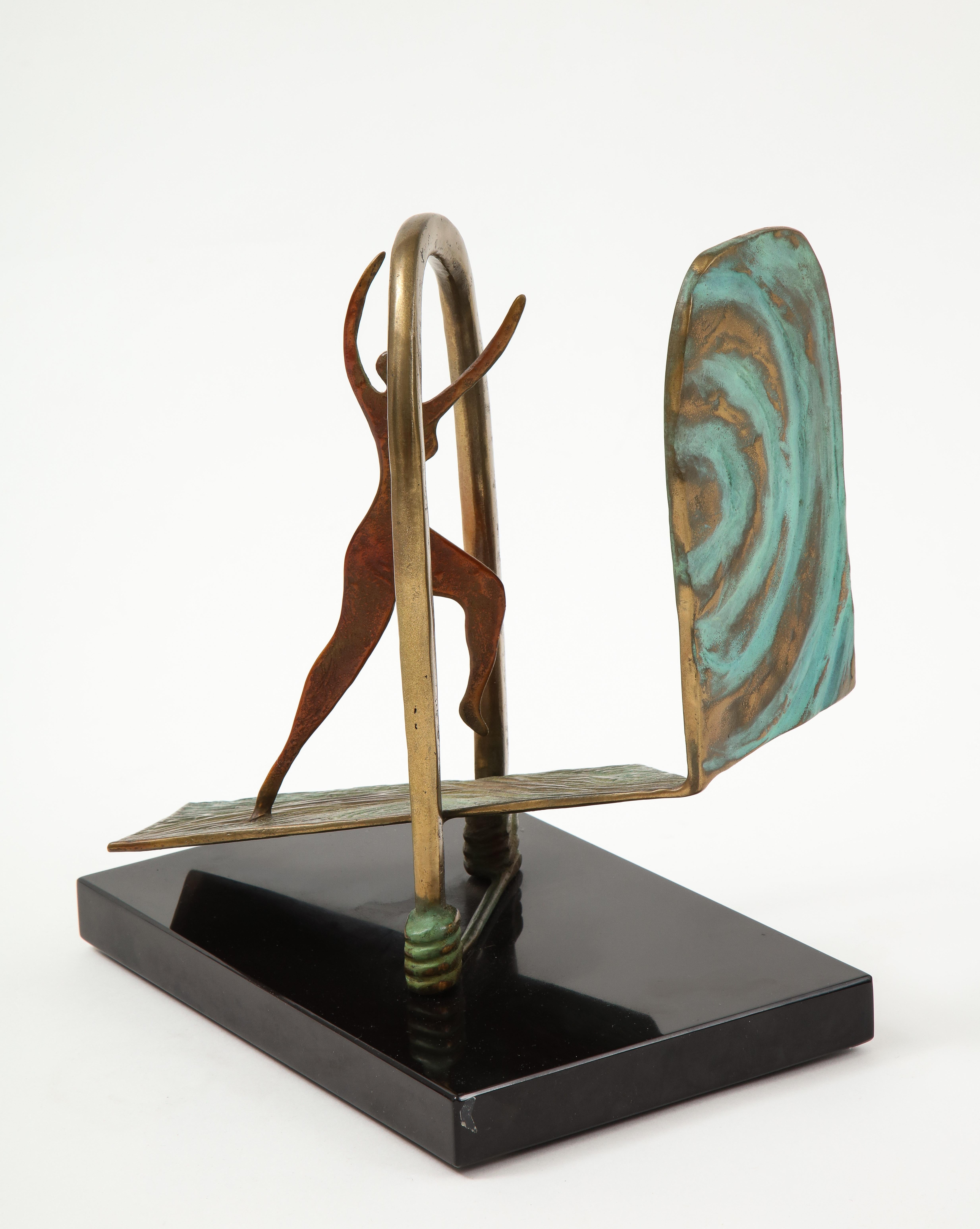 Late 20th Century Lynn Rae Lowe Bronze Sculpture For Sale