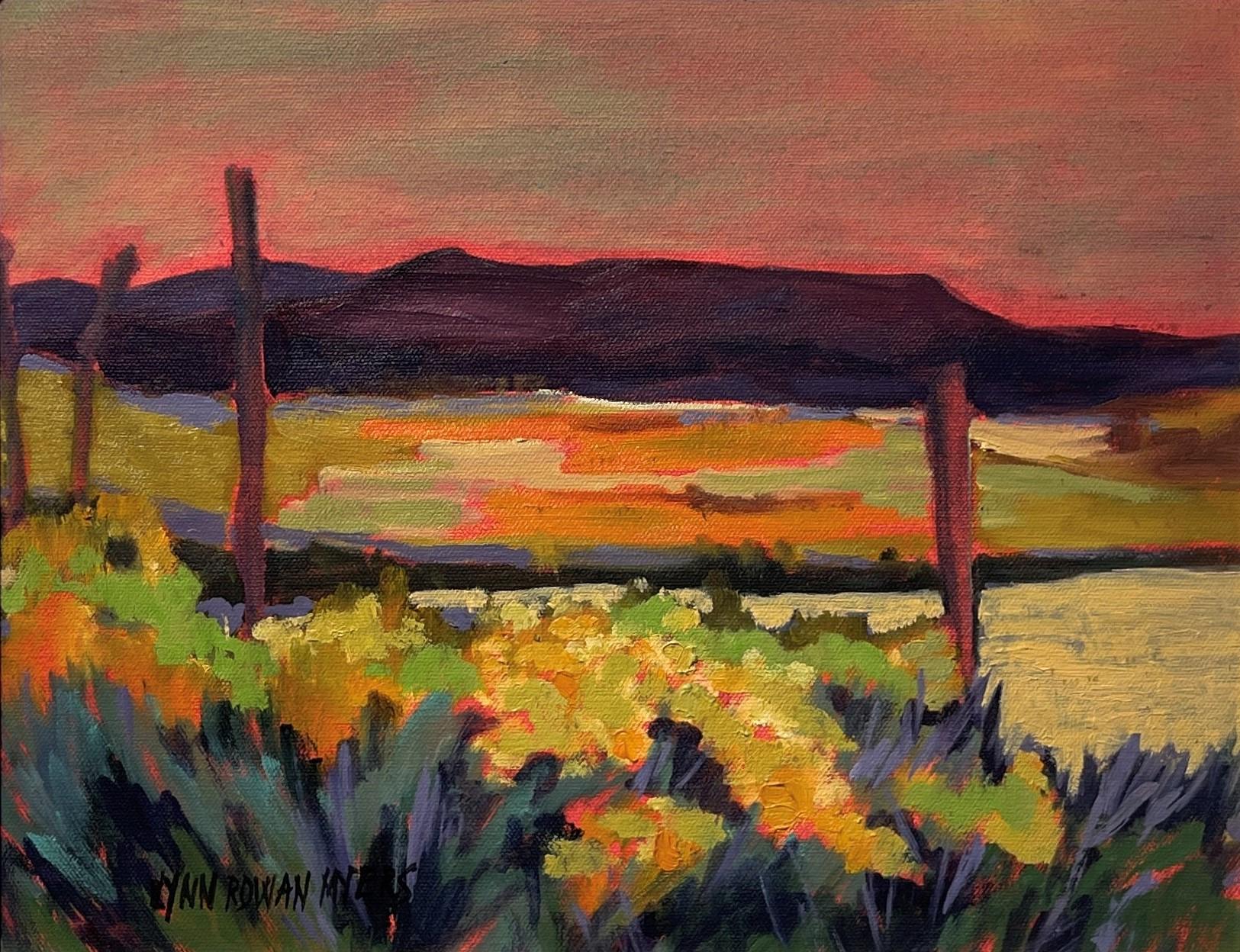 Lynn Rowan Myers Landscape Painting - Don't Fence Me In
