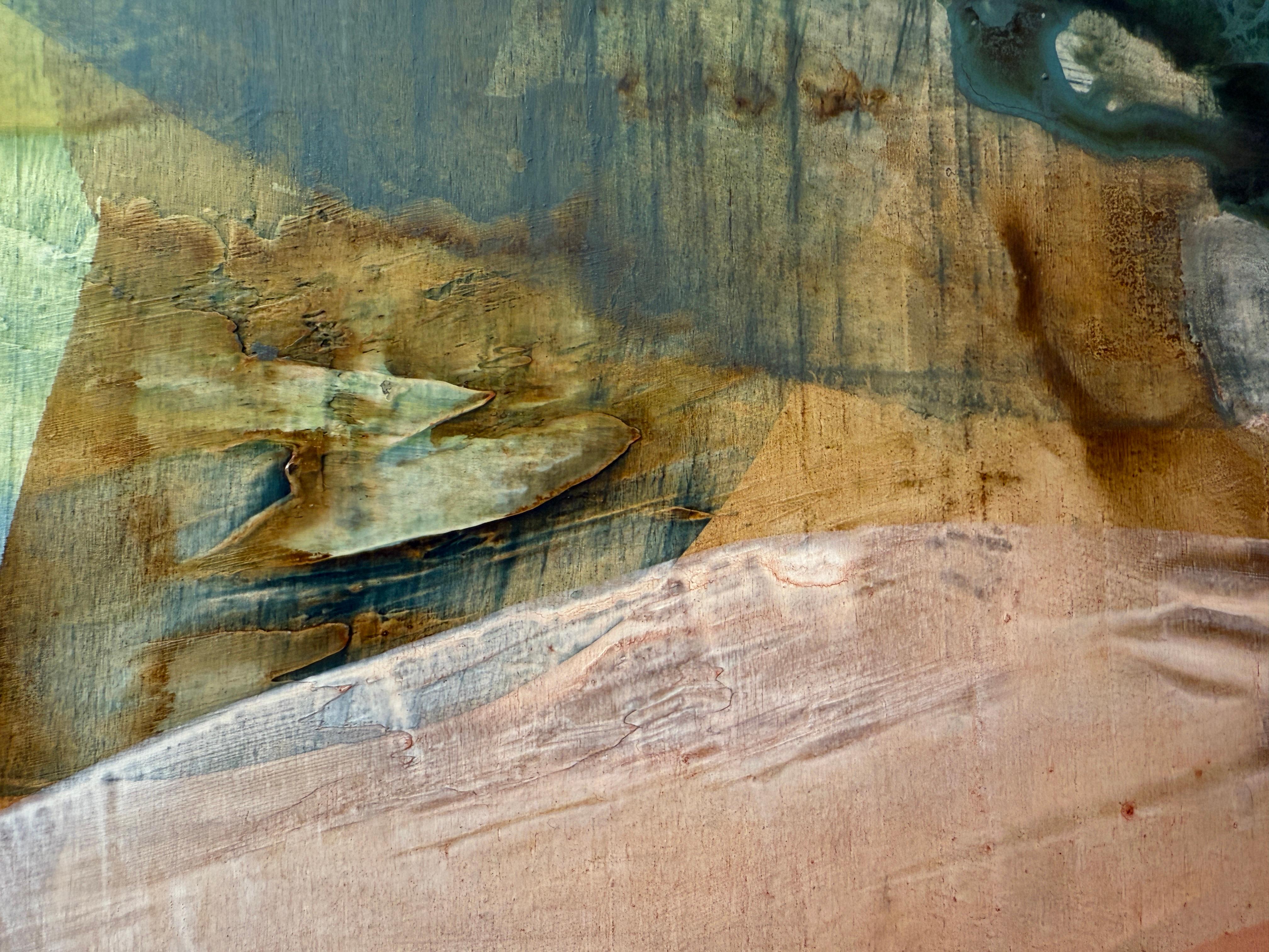 Fagioli e bottiglie - Painting Astratto di Lynn Sanders