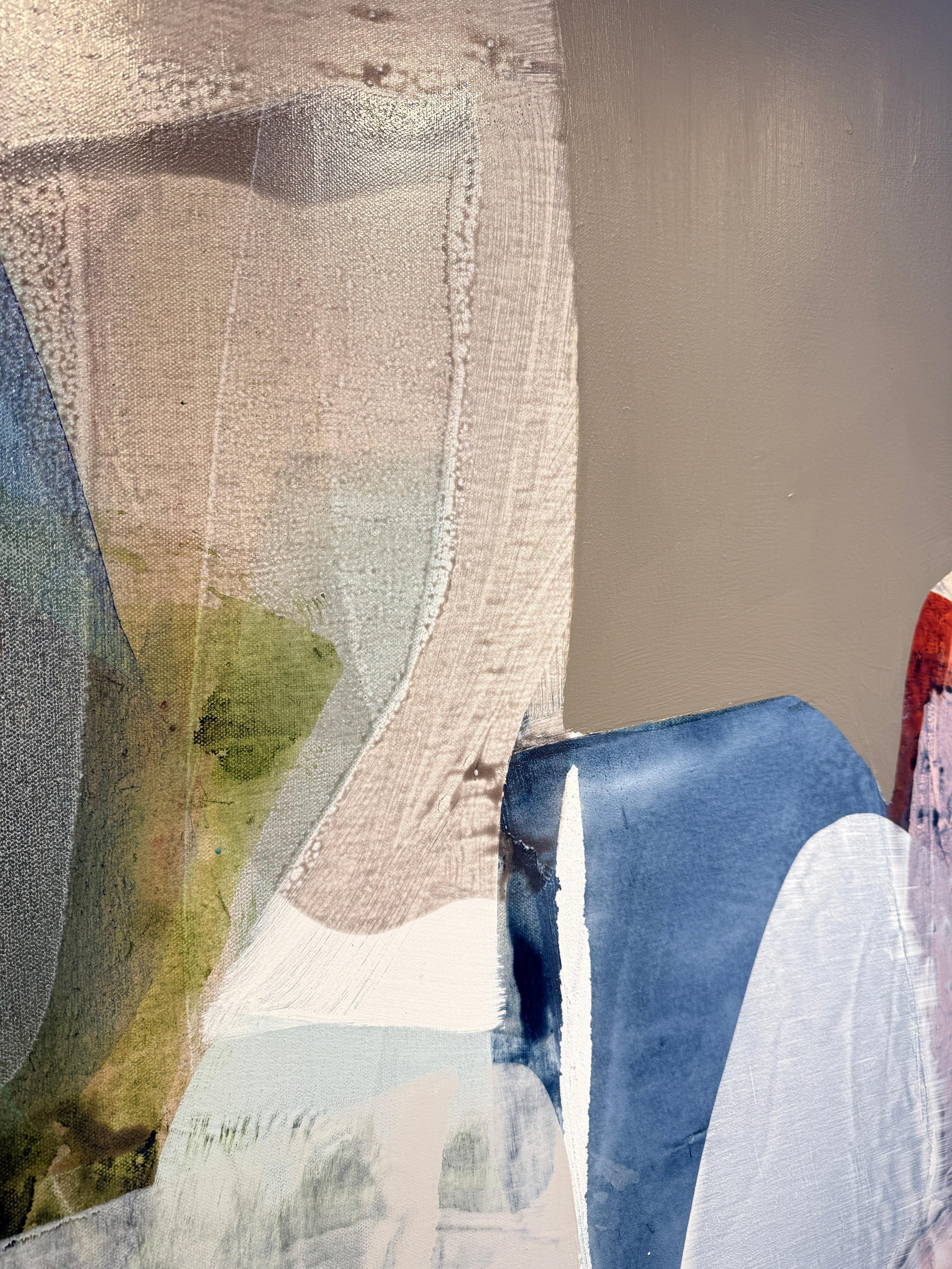 Vulcano Capulin - Abstract Painting Grigio di Lynn Sanders