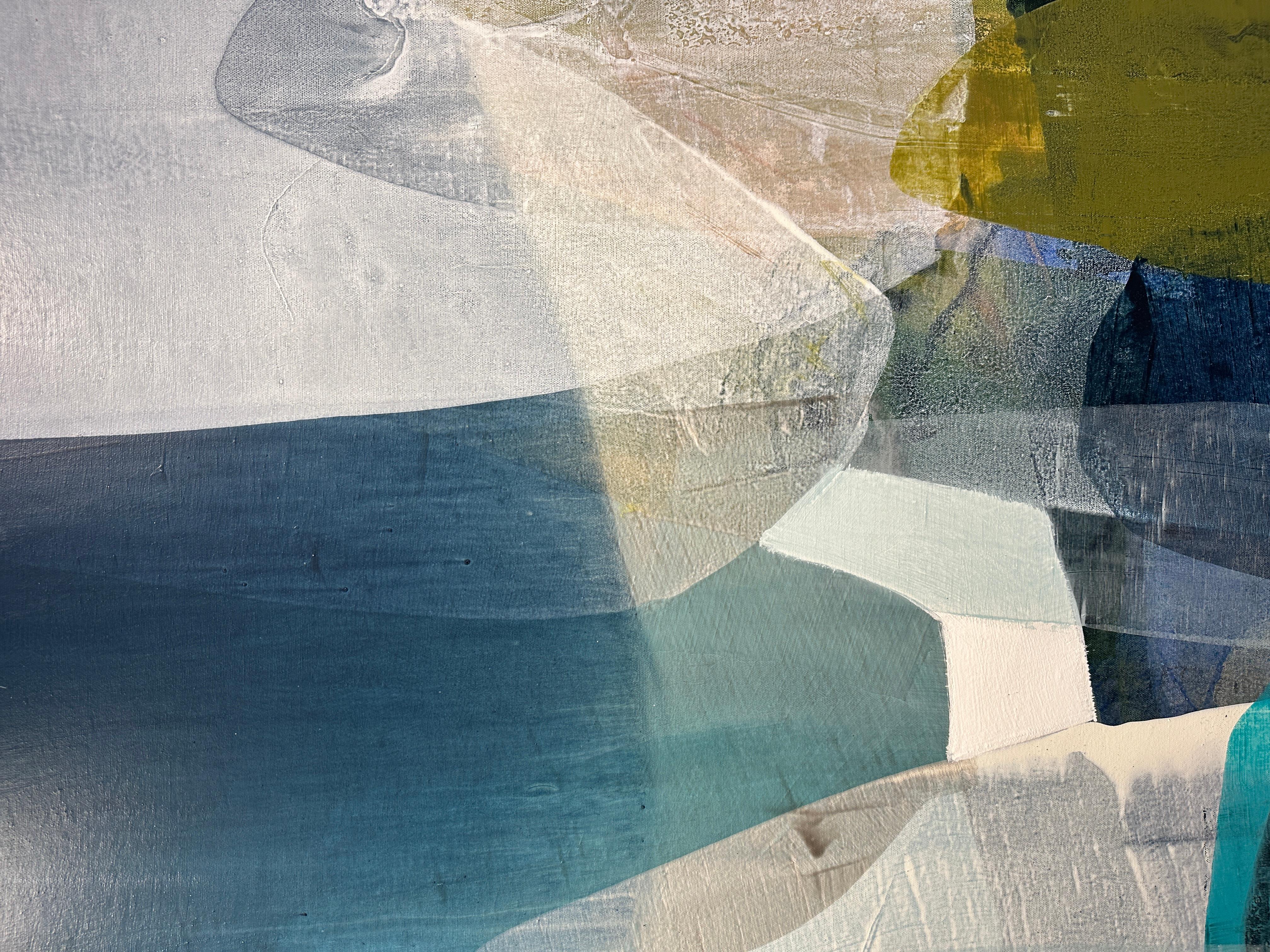 Pasos y estribaciones - Abstract Painting Gris de Lynn Sanders
