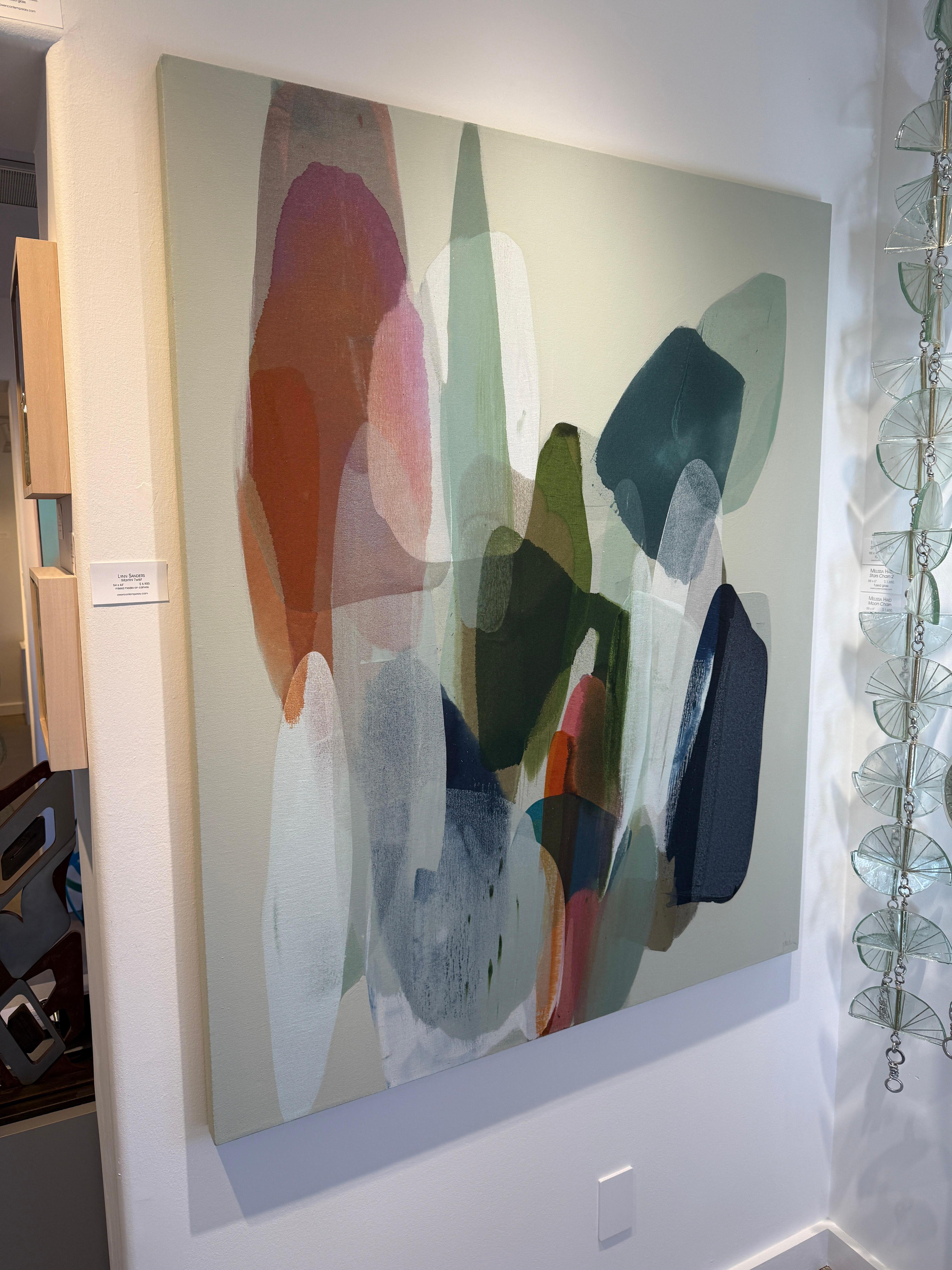 Martini Twist - Abstrait Painting par Lynn Sanders