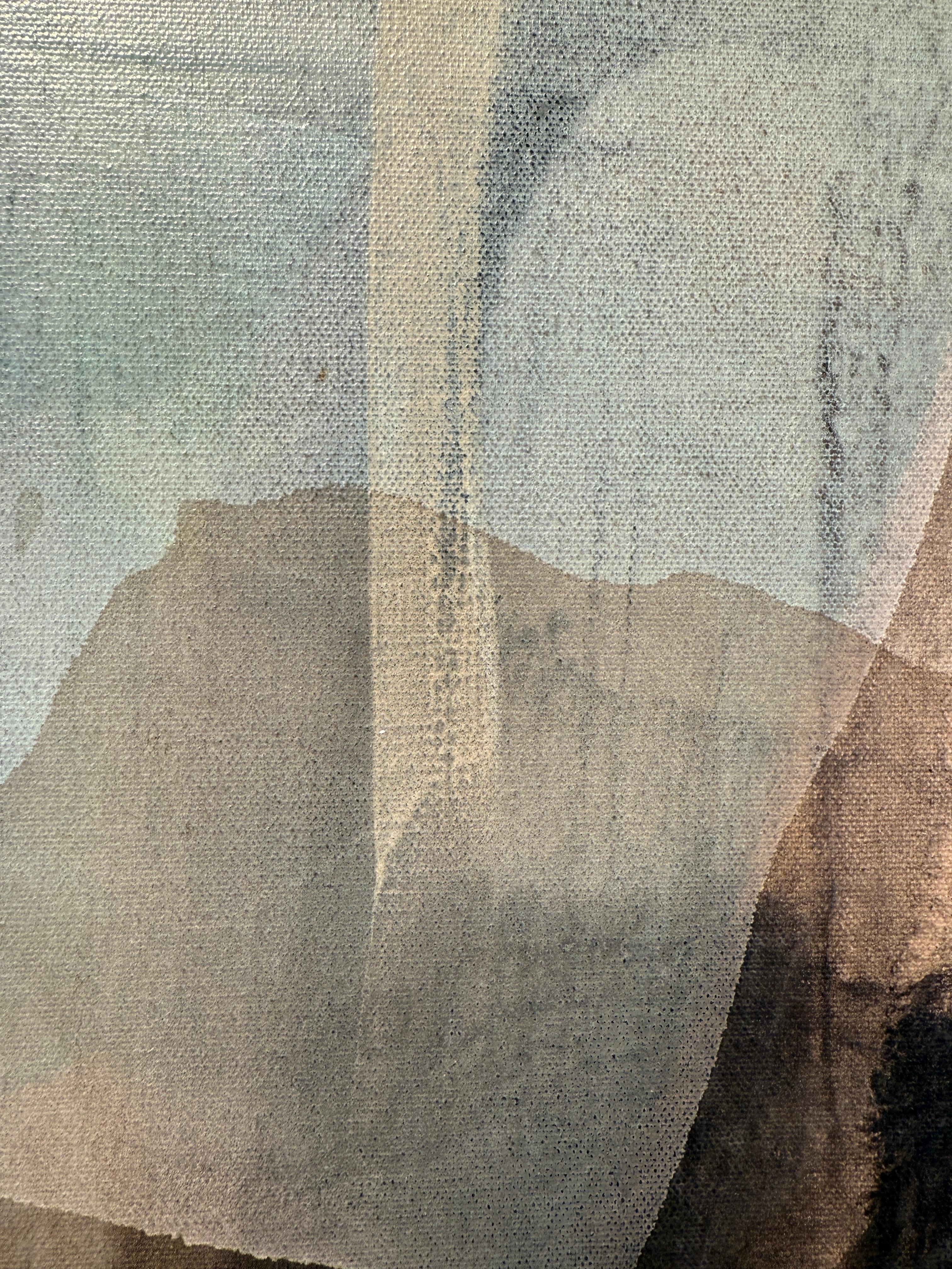 Brezza di Mojito - Abstract Painting Grigio di Lynn Sanders