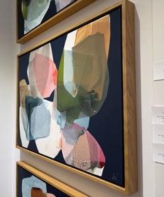 Night Rain 2 Abstract Painting, Acrylic and Ink, Framed, 2010-
