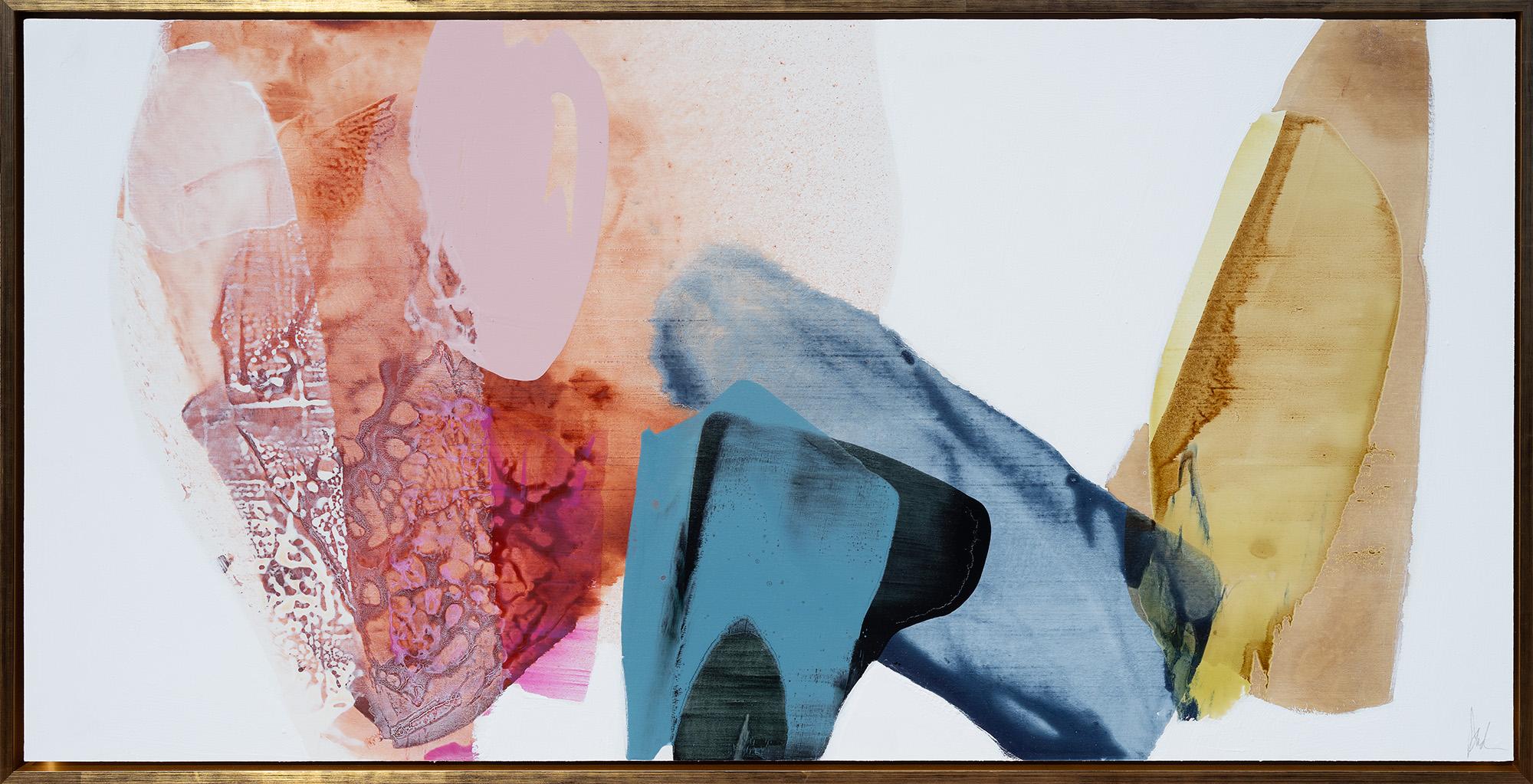 Lynn Sanders Abstract Painting – Rosen und Regentropfen