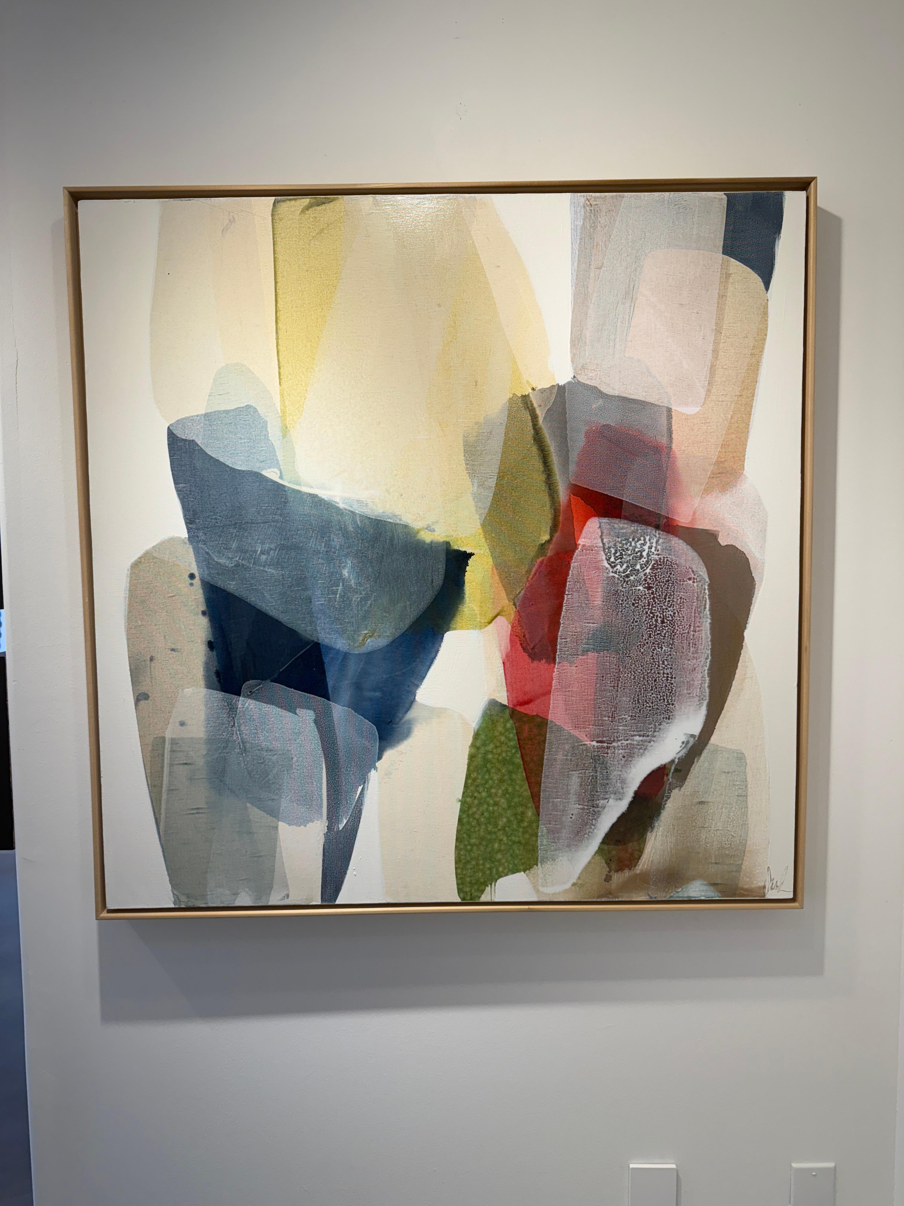 Sommer-Funken (Grau), Abstract Painting, von Lynn Sanders