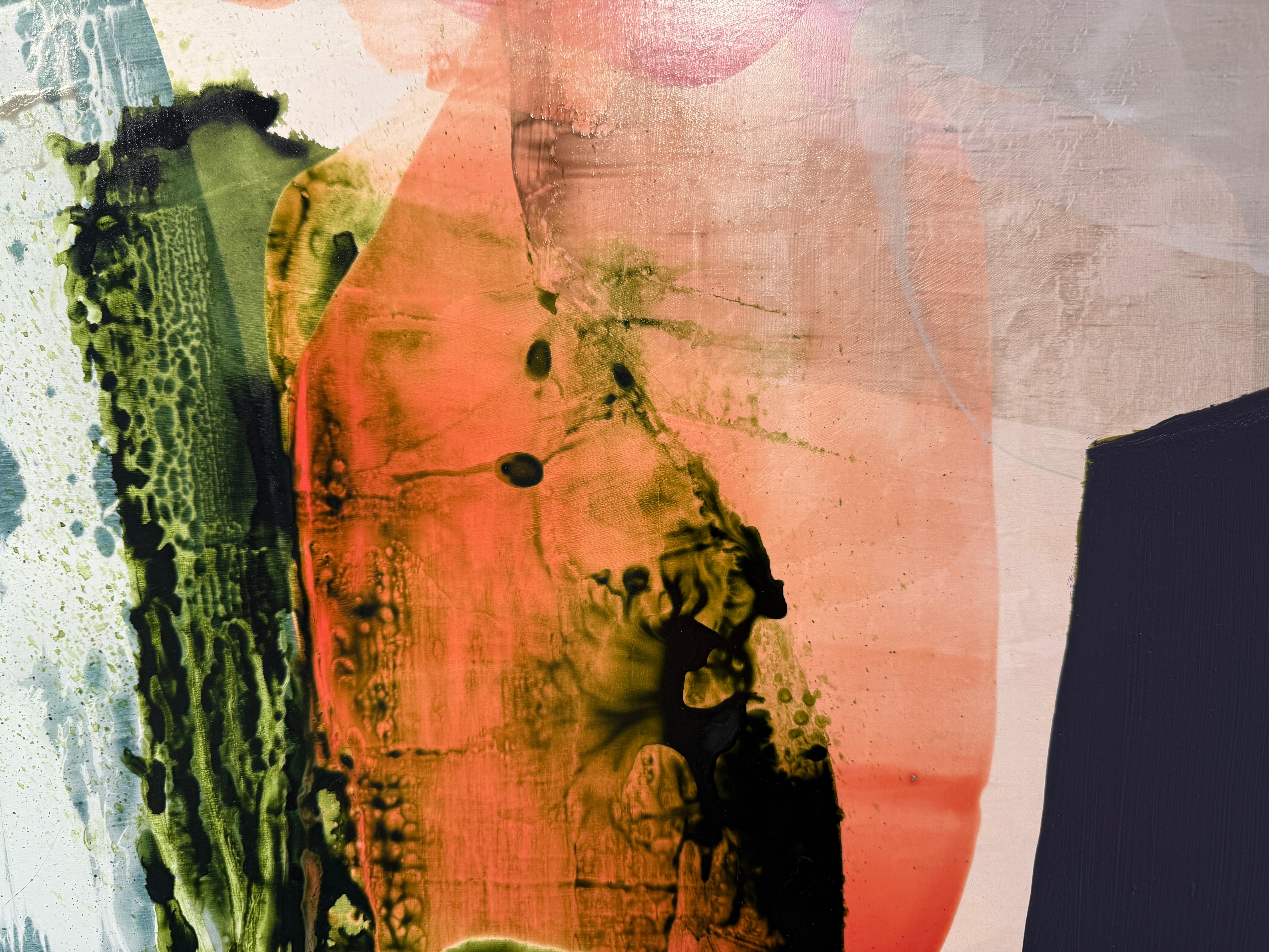 Tuoni e pioggia - Abstract Painting Grigio di Lynn Sanders
