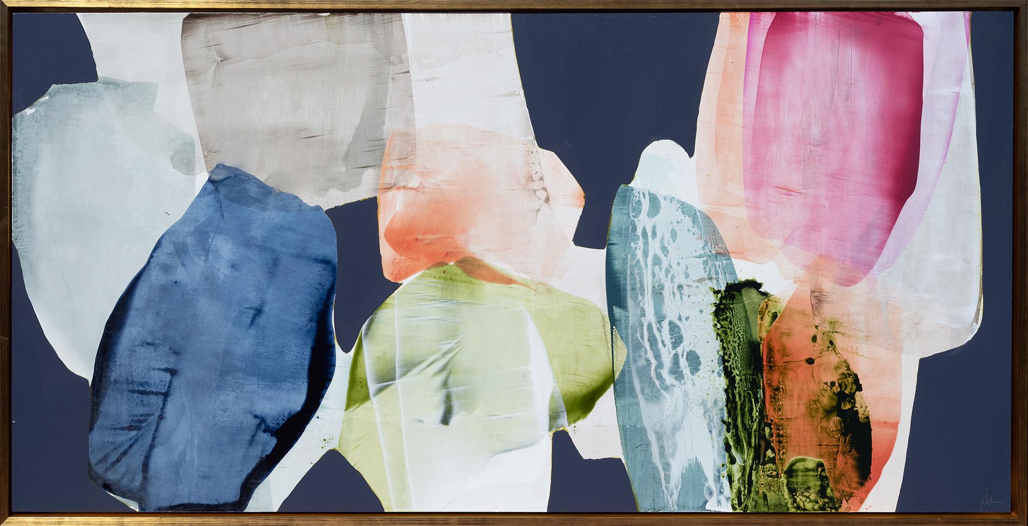 Lynn Sanders Abstract Painting – Donner und Regen