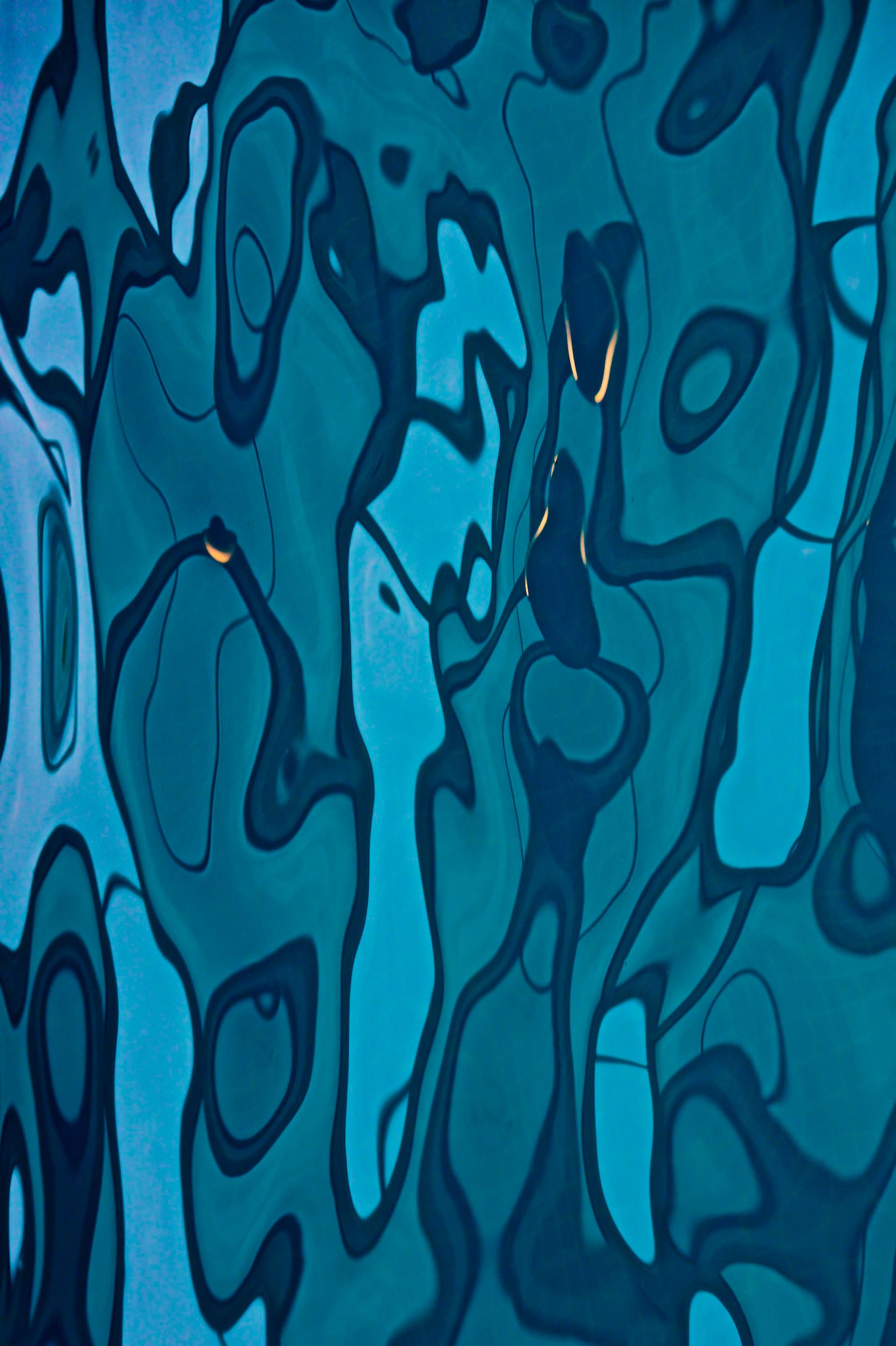 Triptych - Blue Waters.  Archival Pigment Print Mounted on Plexi Lt ed 1/10 - Photograph by Lynn Savarese