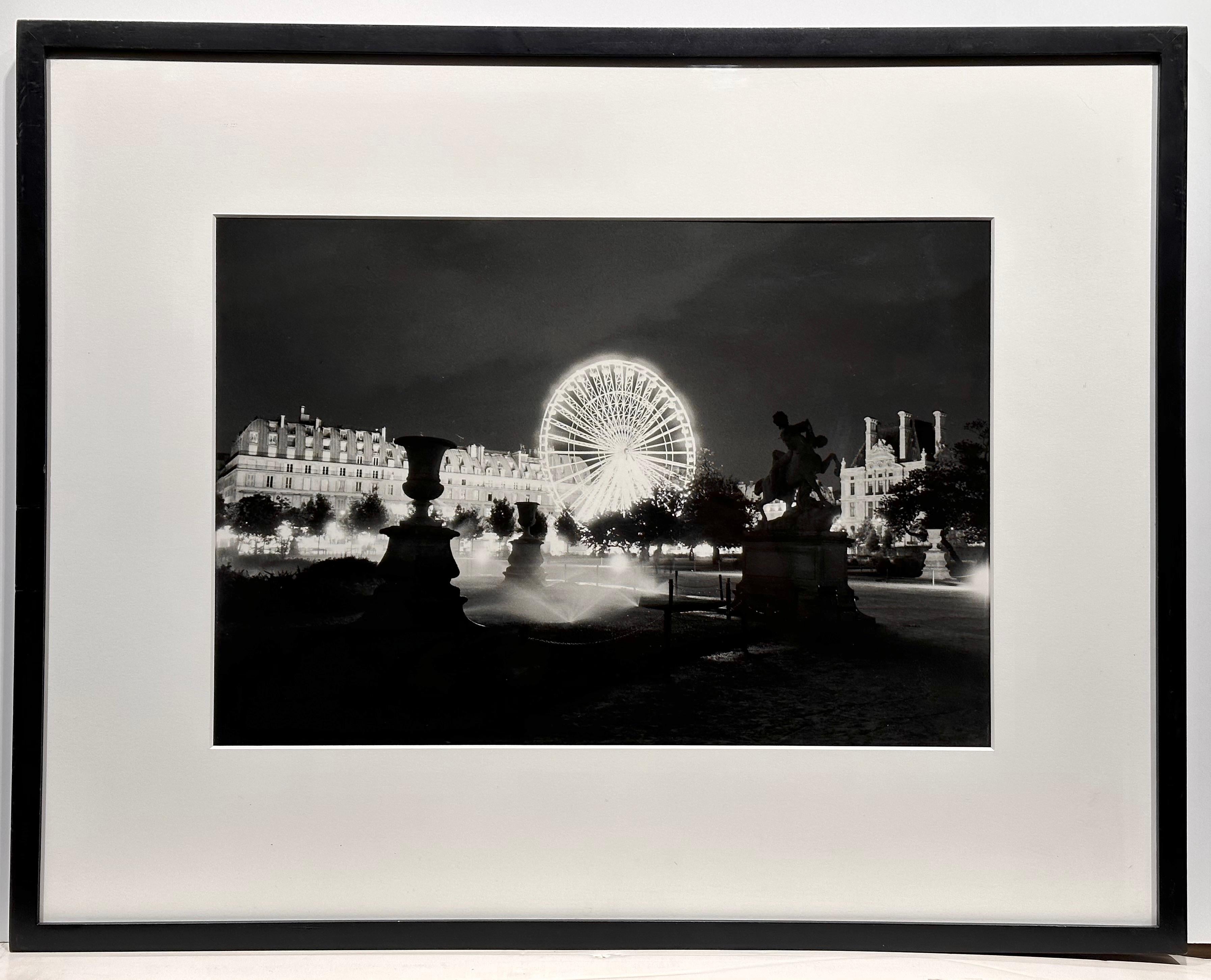 Lynn Saville Black and White Photograph - Ferris Wheel from the Tuileries