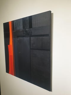 New Order [Black, Red, Acrylic, canvas, Abstract, Line]