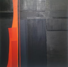 New Order [Black, Red, Acrylic, canvas, Abstract, Line]