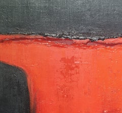 The Power of NOW [Black, Red, Acrylic, canvas, Abstract, Line]