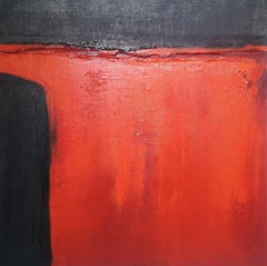 The Power of NOW [Black, Red, Acrylic, canvas, Abstract, Line]