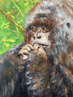 Nervous Mama Gorilla, Painting, Oil on Canvas