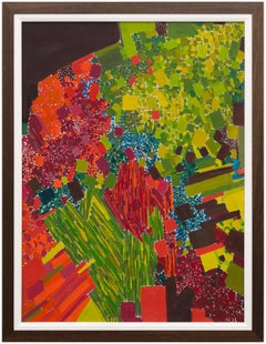 Printemps sporadique - Peinture abstraite à l'huile sur toile, 1963
