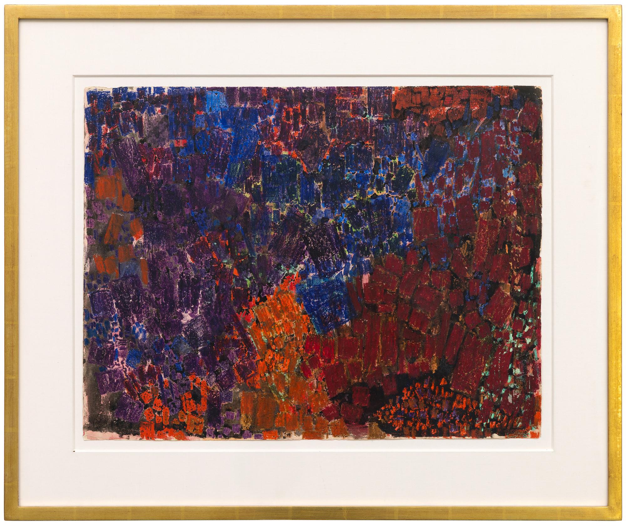 Unbetitelt (dunkel) – Painting von Lynne Drexler