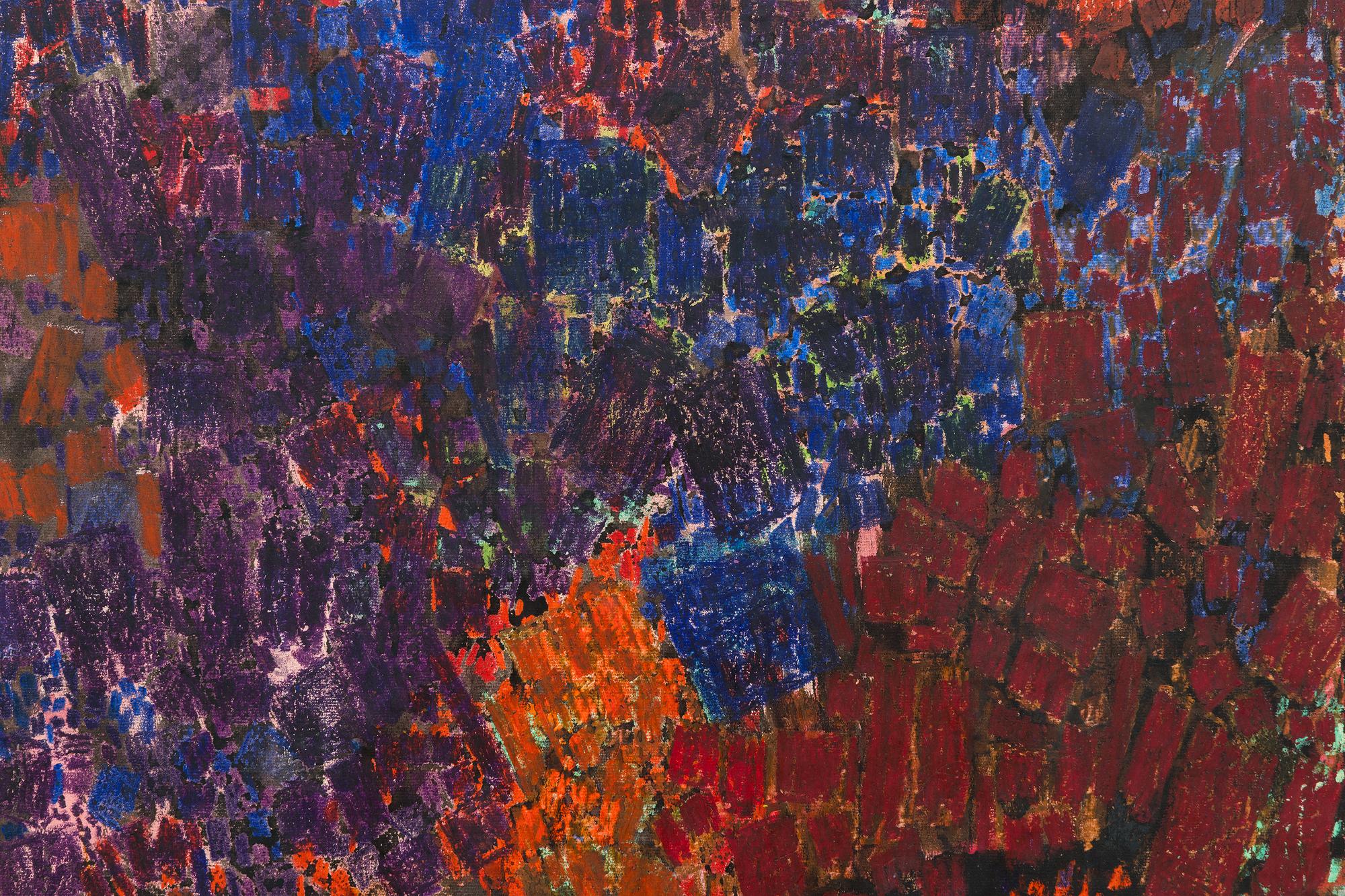 Unbetitelt (dunkel) (Abstrakt), Painting, von Lynne Drexler