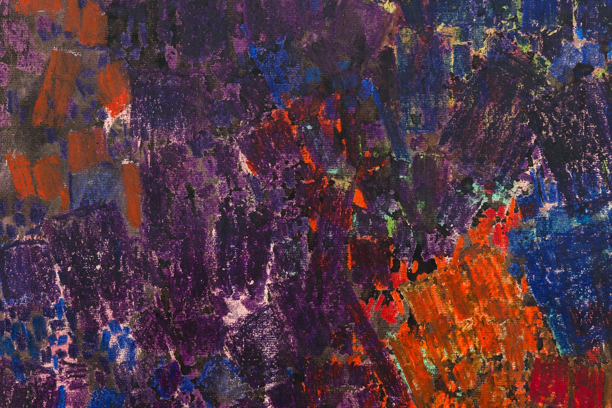 Unbetitelt (dunkel) (Schwarz), Abstract Painting, von Lynne Drexler
