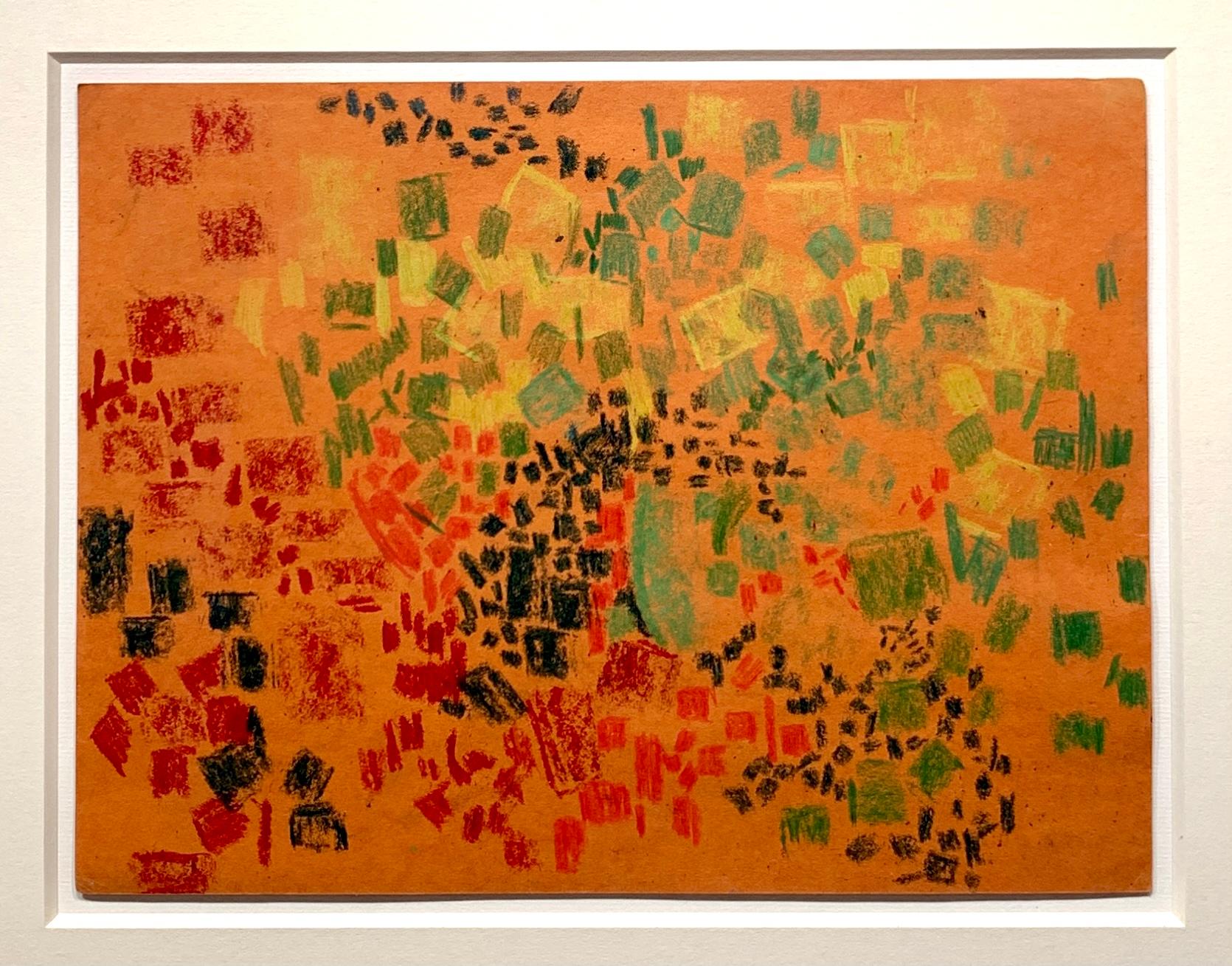 Untitled (Orange) - Painting by Lynne Drexler