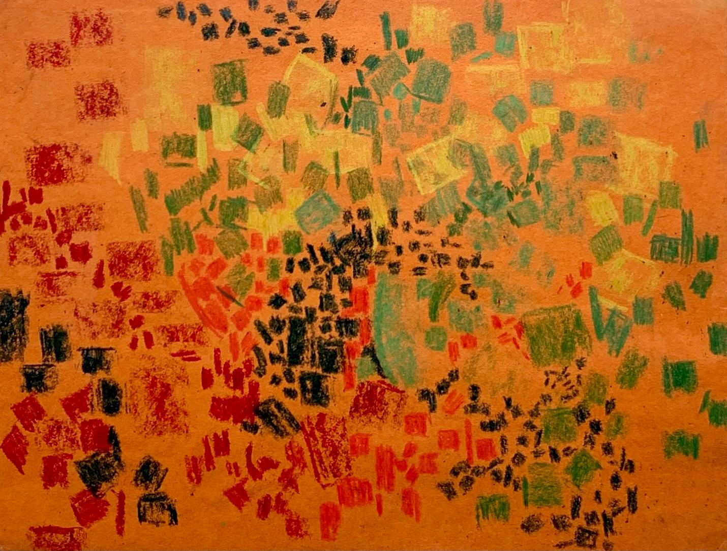 Lynne Drexler Abstract Painting - Untitled (Orange)