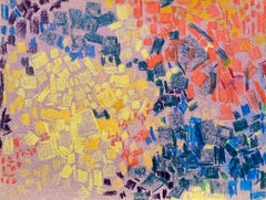 Vintage Untitled (Purple), Lynne Mapp Drexler Mid-Century Abstract Expressionist Paper