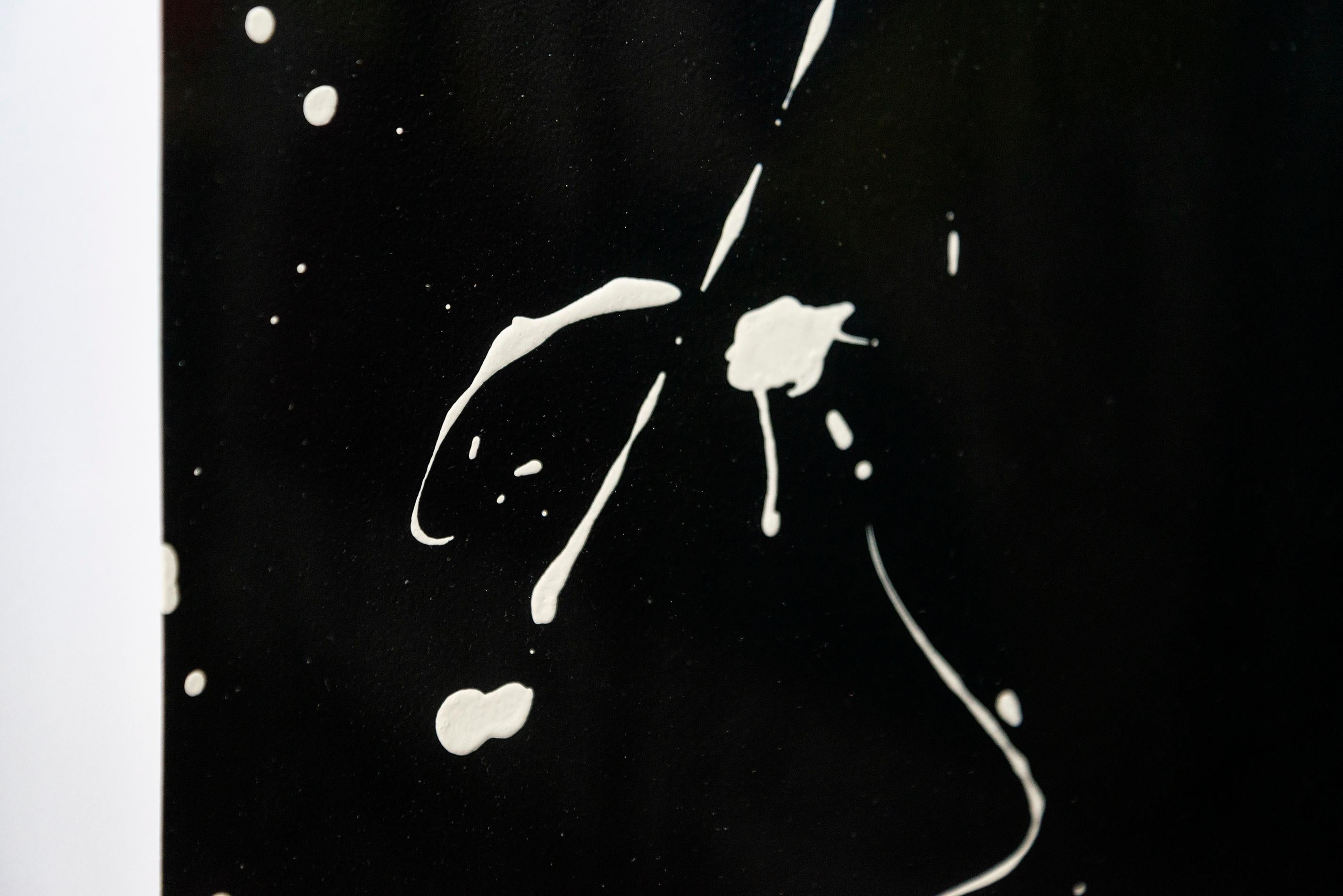 Dibujo 3 y 4 - blanco y negro, minimalista, gestual, abstracto, acrílico sobre papel en venta 2