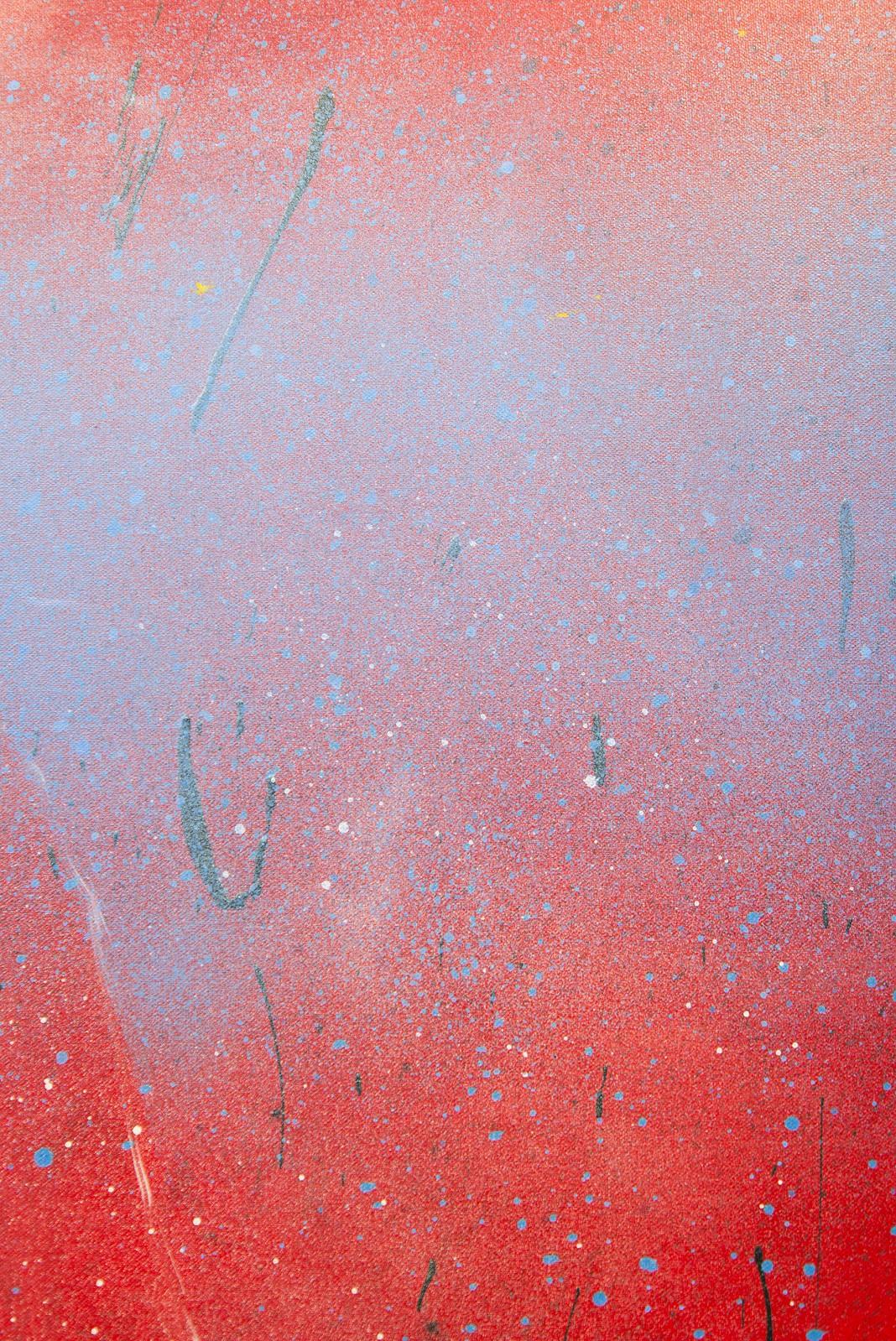 Persistence of Blue - astrazione gestuale, audace e vibrante, acrilico su tela in vendita 3