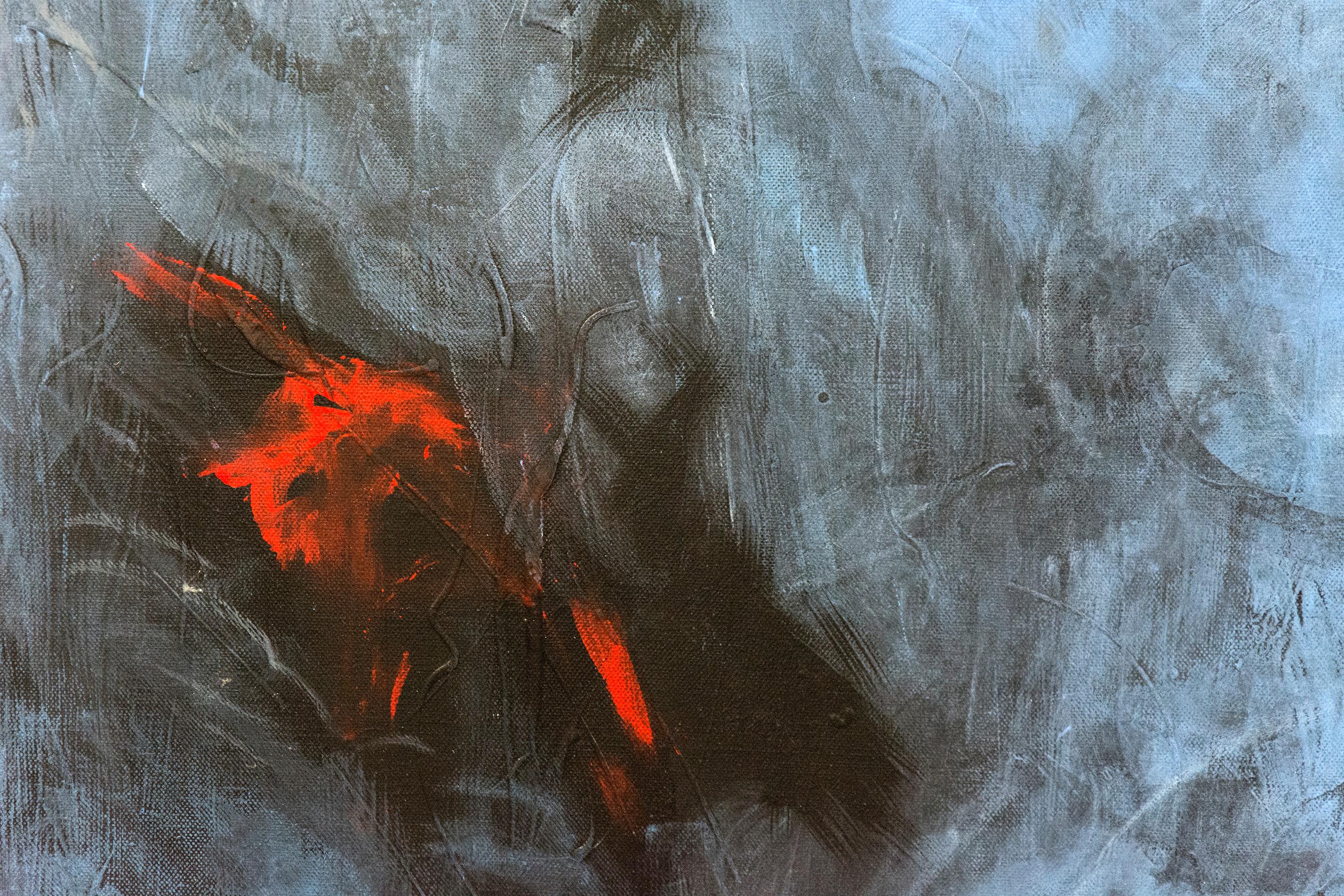 Shape Shifting Blue - Contemporary Painting by Lynne Fernie