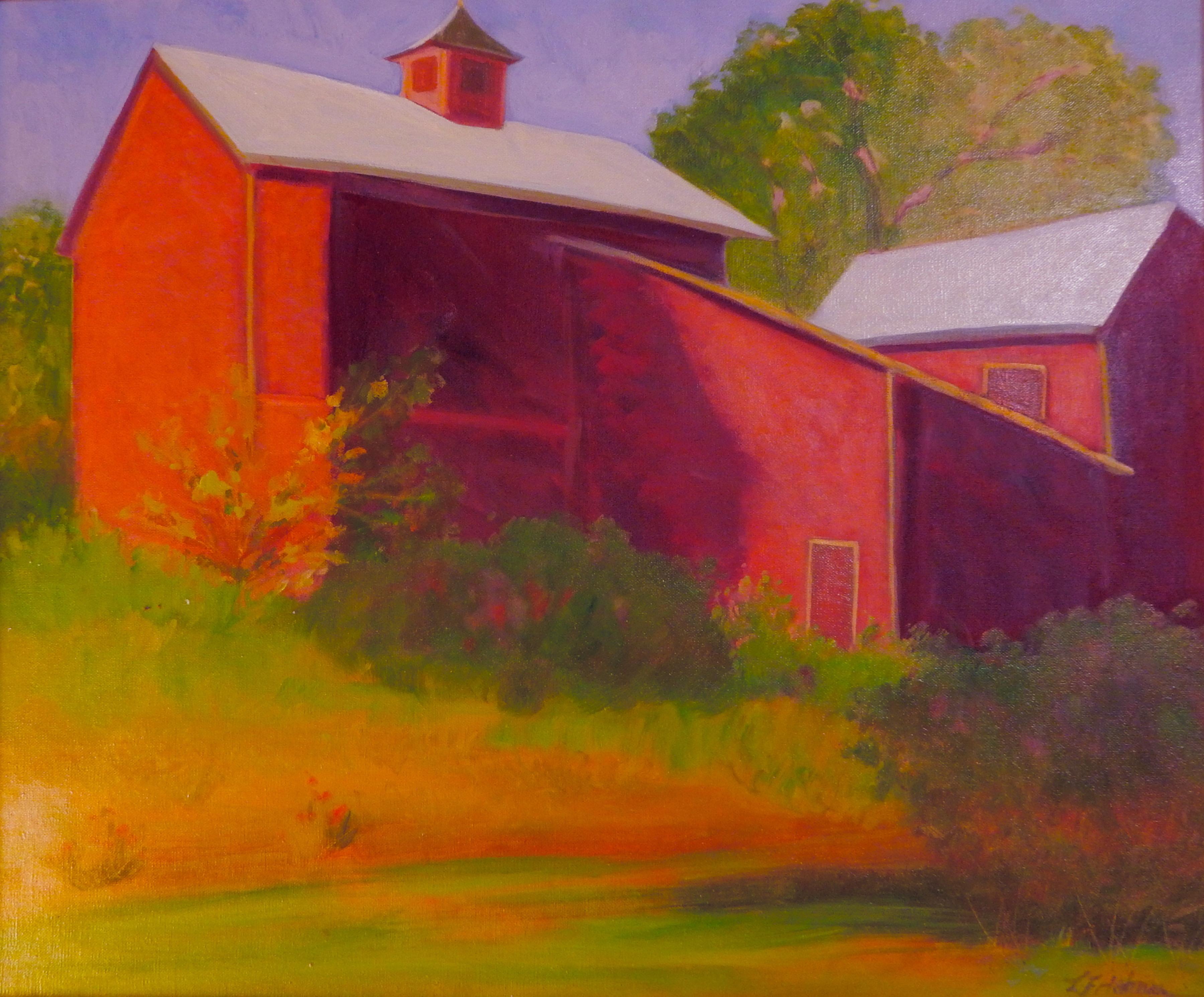 Lynne Friedman Still-Life Painting - Country Barns