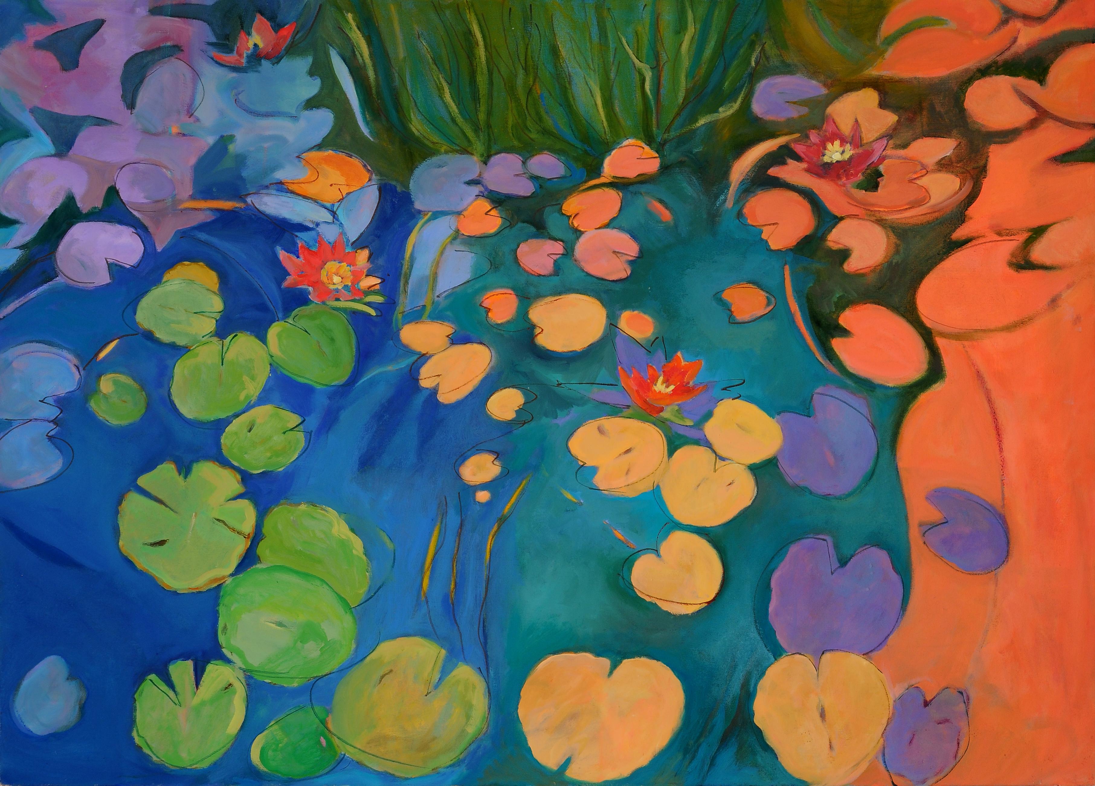 Lynne Friedman Landscape Painting - Pan's Pond