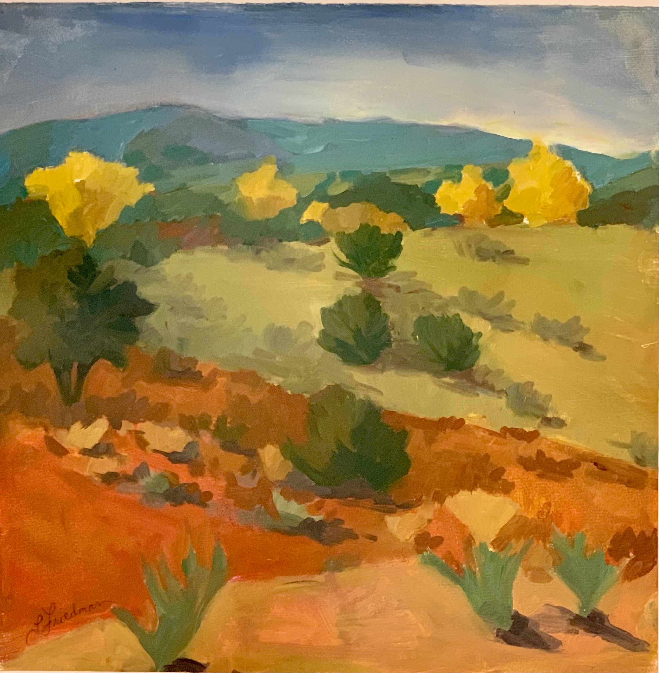 Lynne Friedman Still-Life Painting - Taos Afternoon, Still-Life Oil Painting, 2021