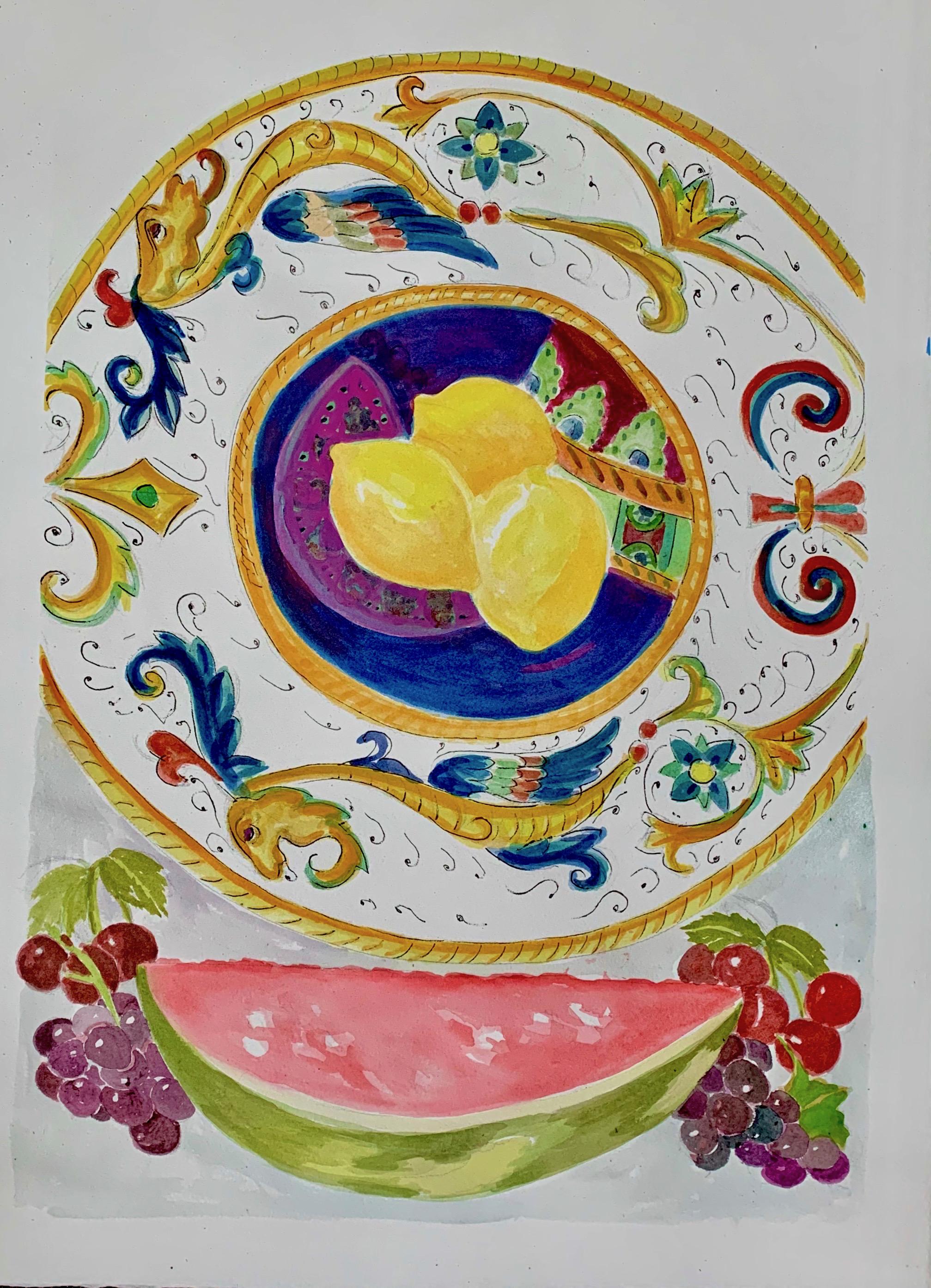 Lynne Friedman Still-Life Painting - The Italian Plate