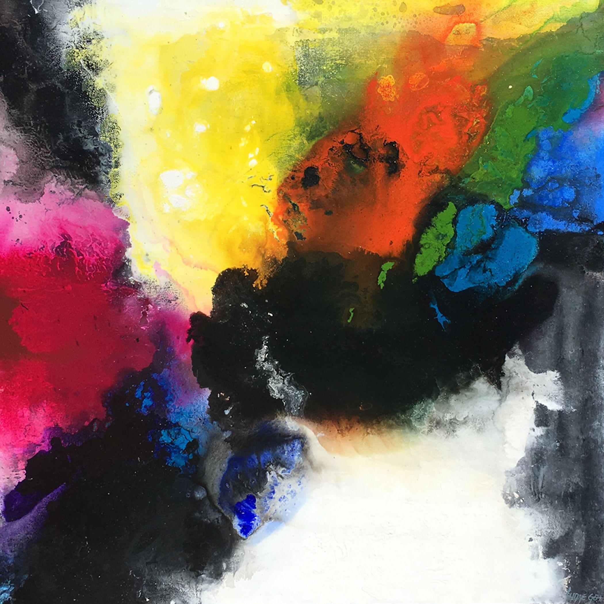 Abstract Painting di Lynne Godina-Orme - Cambio di stagione, Pittura, Acrilico su tela