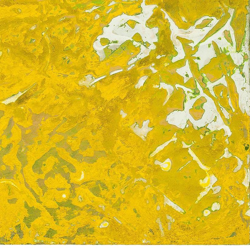 Yellow Love Abstract Oil Painting Miami Woman Modernist Lynne Golob Gelfman For Sale 1