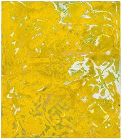 Gelbes Love Abstraktes Ölgemälde Miami Frau Modernist Lynne Golob Gelfman