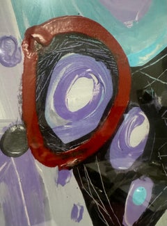 Pintura Expresionista Abstracta Años 80 Miami Mujer Modernista Lynne Golob Gelfman