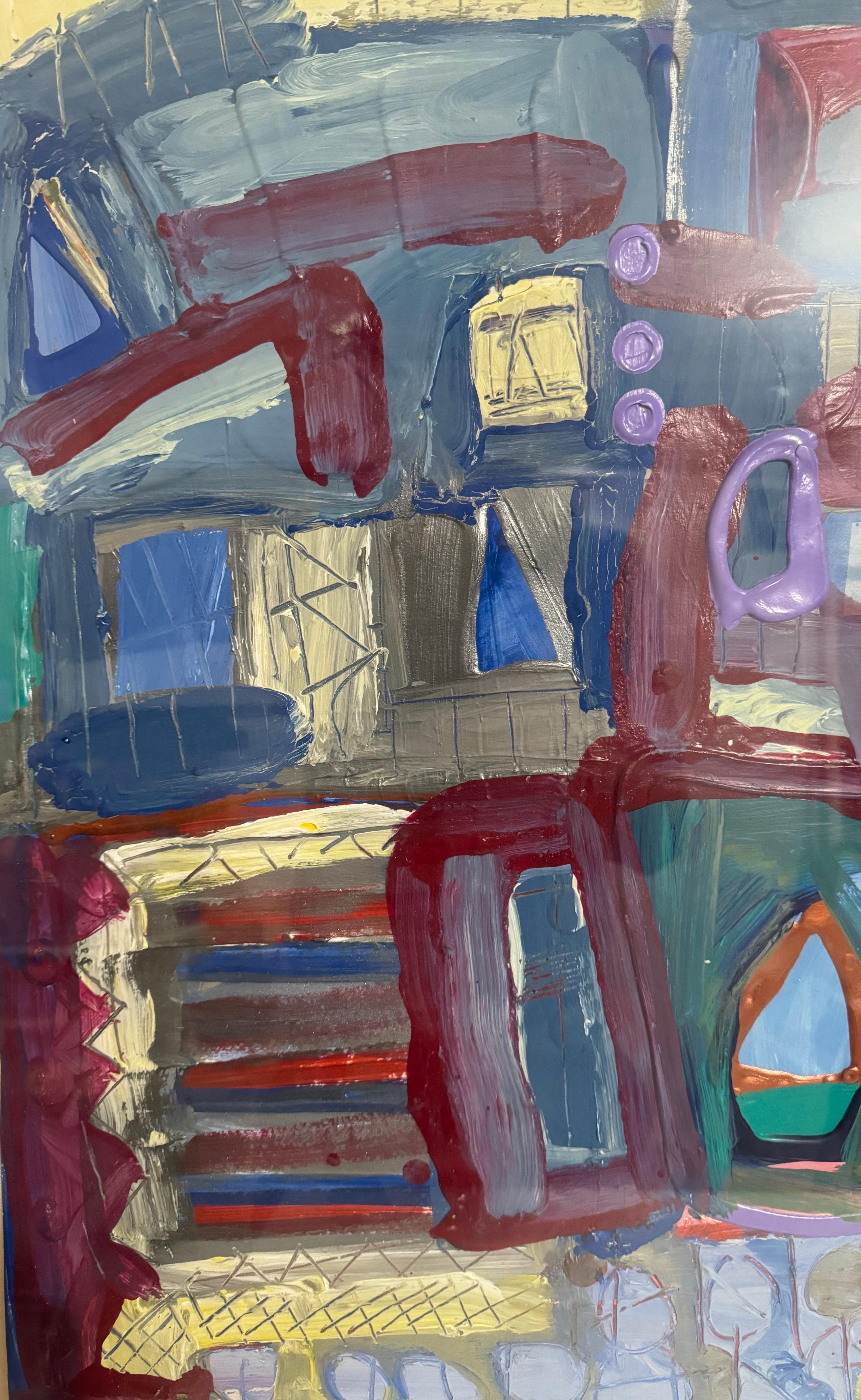 Expressionniste abstrait Peinture des années 1980 Femme Miami Moderniste Lynne Golob Gelfman en vente 2