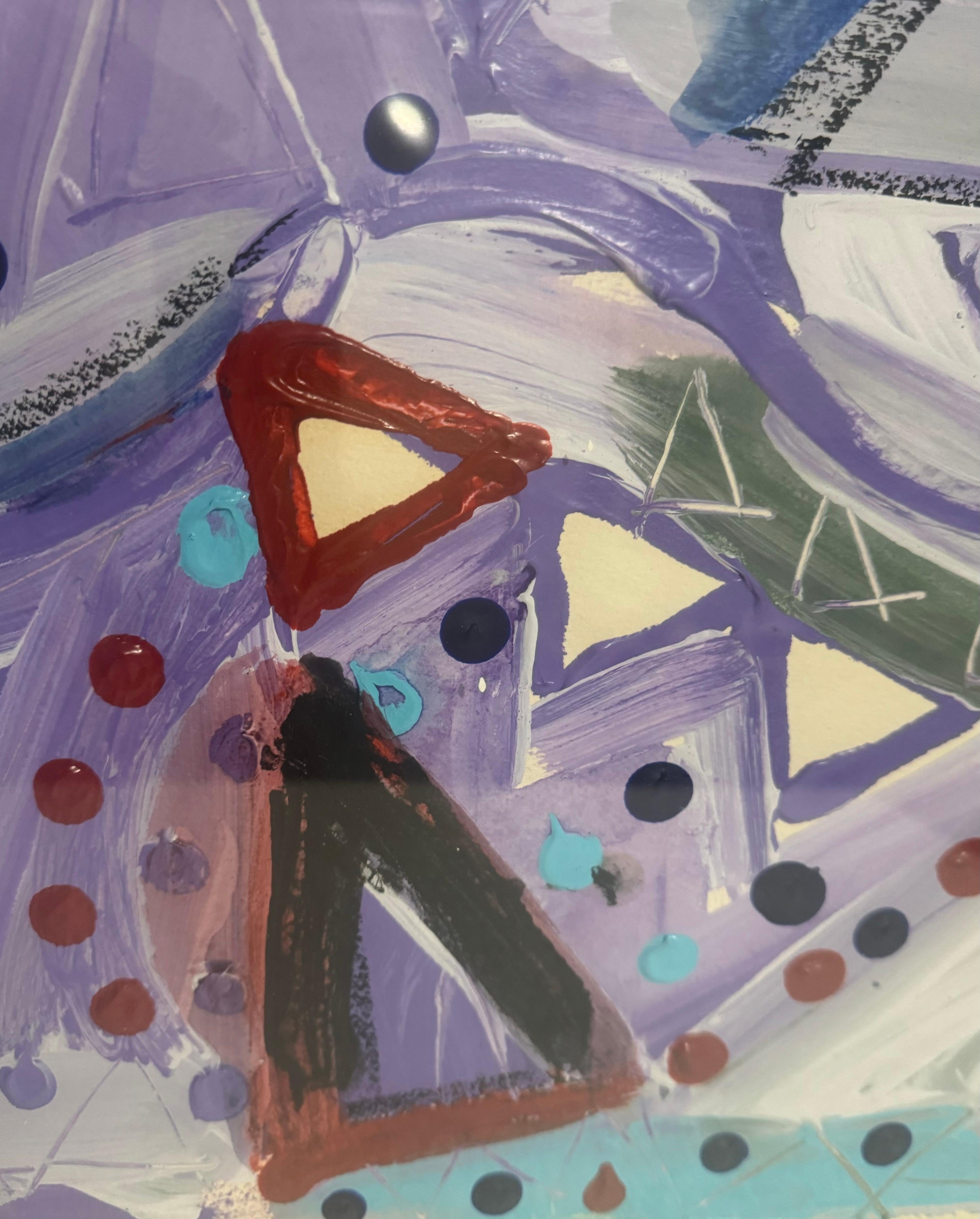 Abstract Expressionist 1980s Painting Miami Woman Modernist Lynne Golob Gelfman For Sale 3