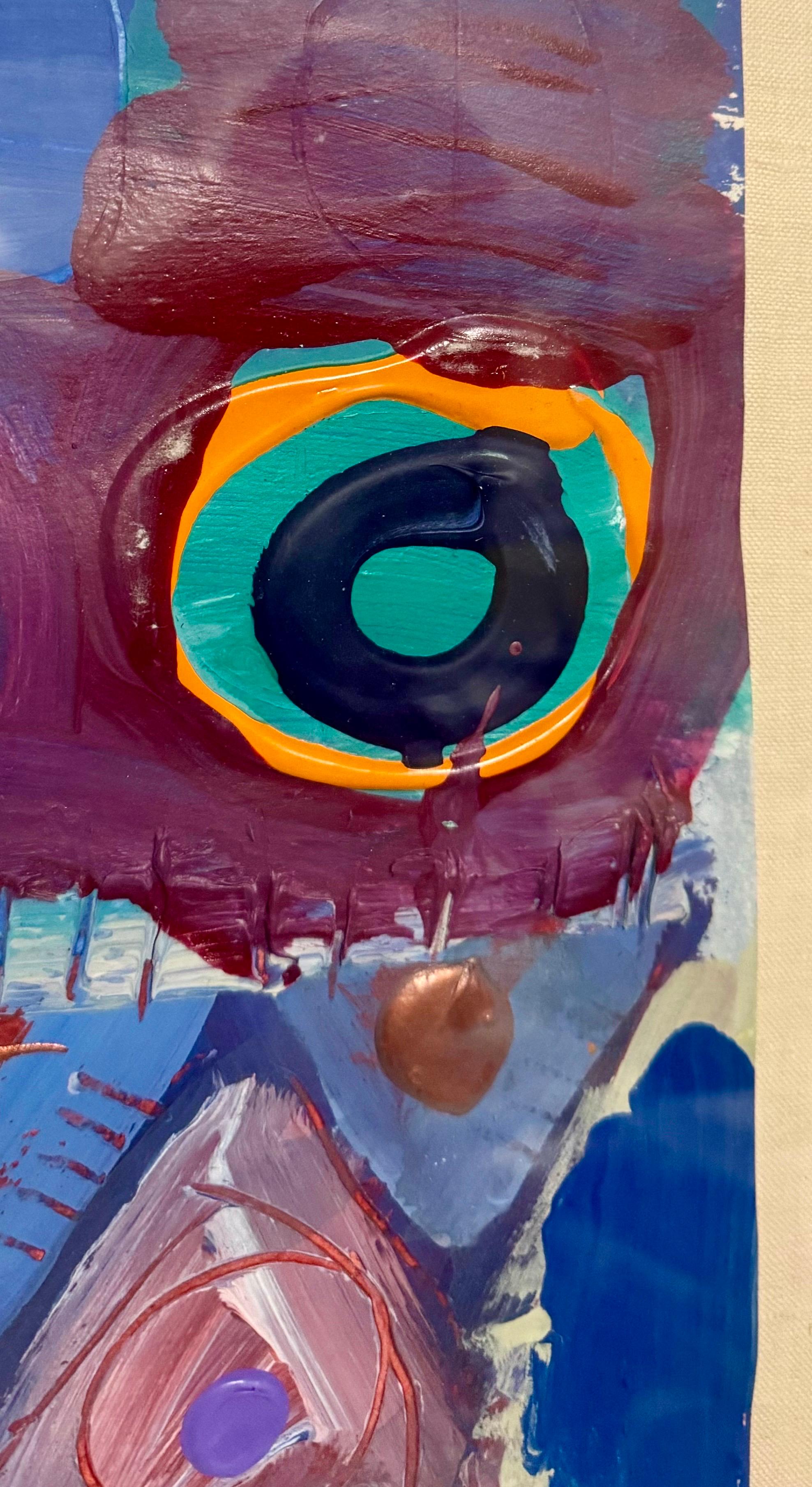 Expressionniste abstrait Peinture des années 1980 Femme Miami Moderniste Lynne Golob Gelfman en vente 5