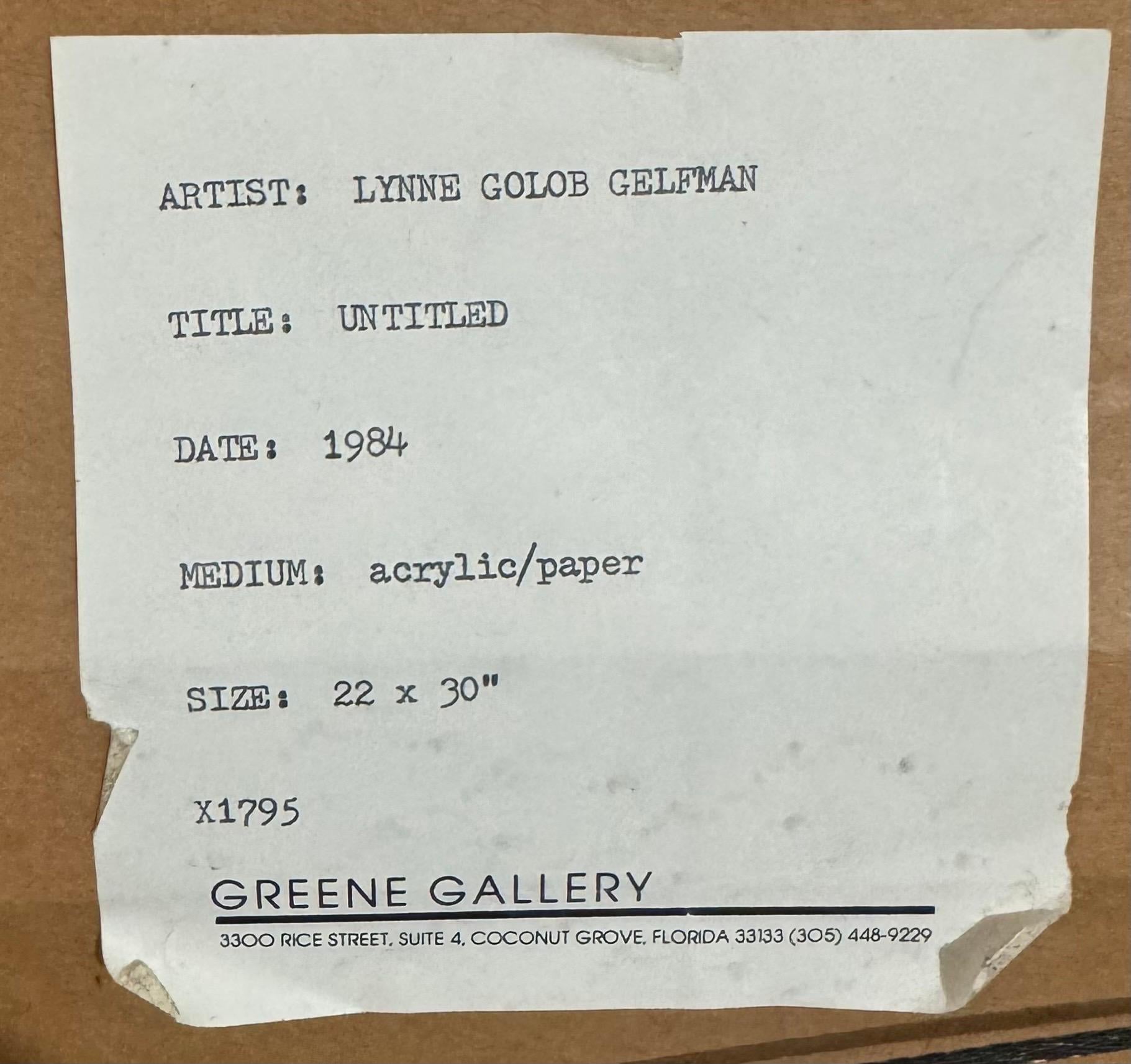 Expressionniste abstrait Peinture des années 1980 Femme Miami Moderniste Lynne Golob Gelfman en vente 7