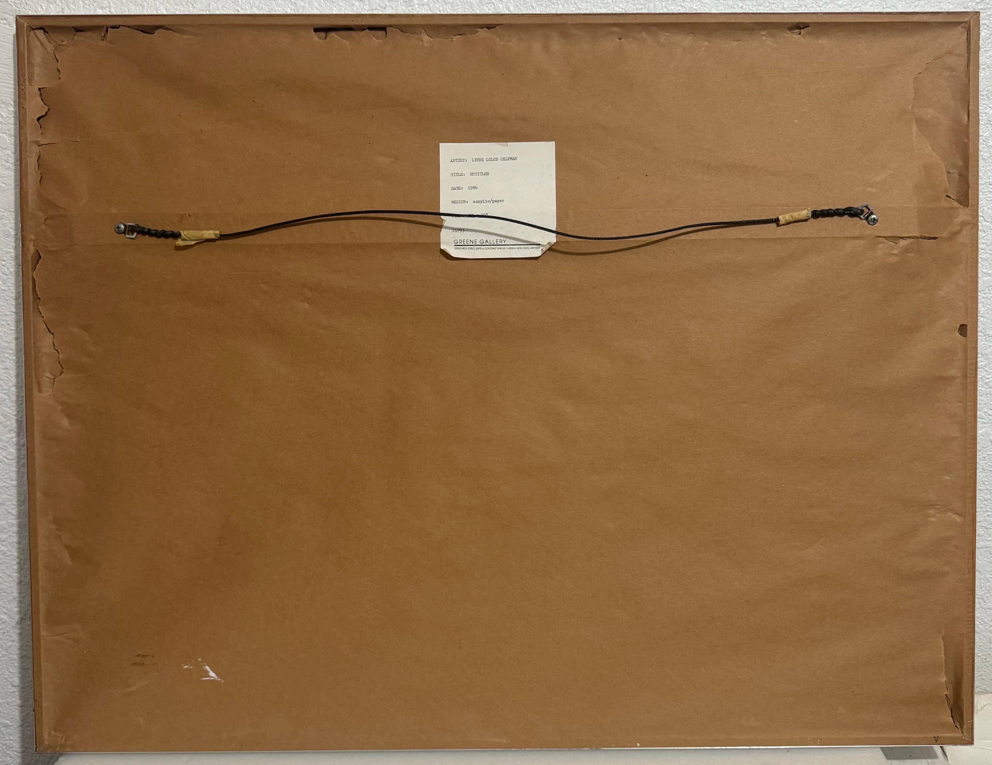 Expressionniste abstrait Peinture des années 1980 Femme Miami Moderniste Lynne Golob Gelfman en vente 8