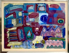 Expressionniste abstrait Peinture des années 1980 Femme Miami Moderniste Lynne Golob Gelfman