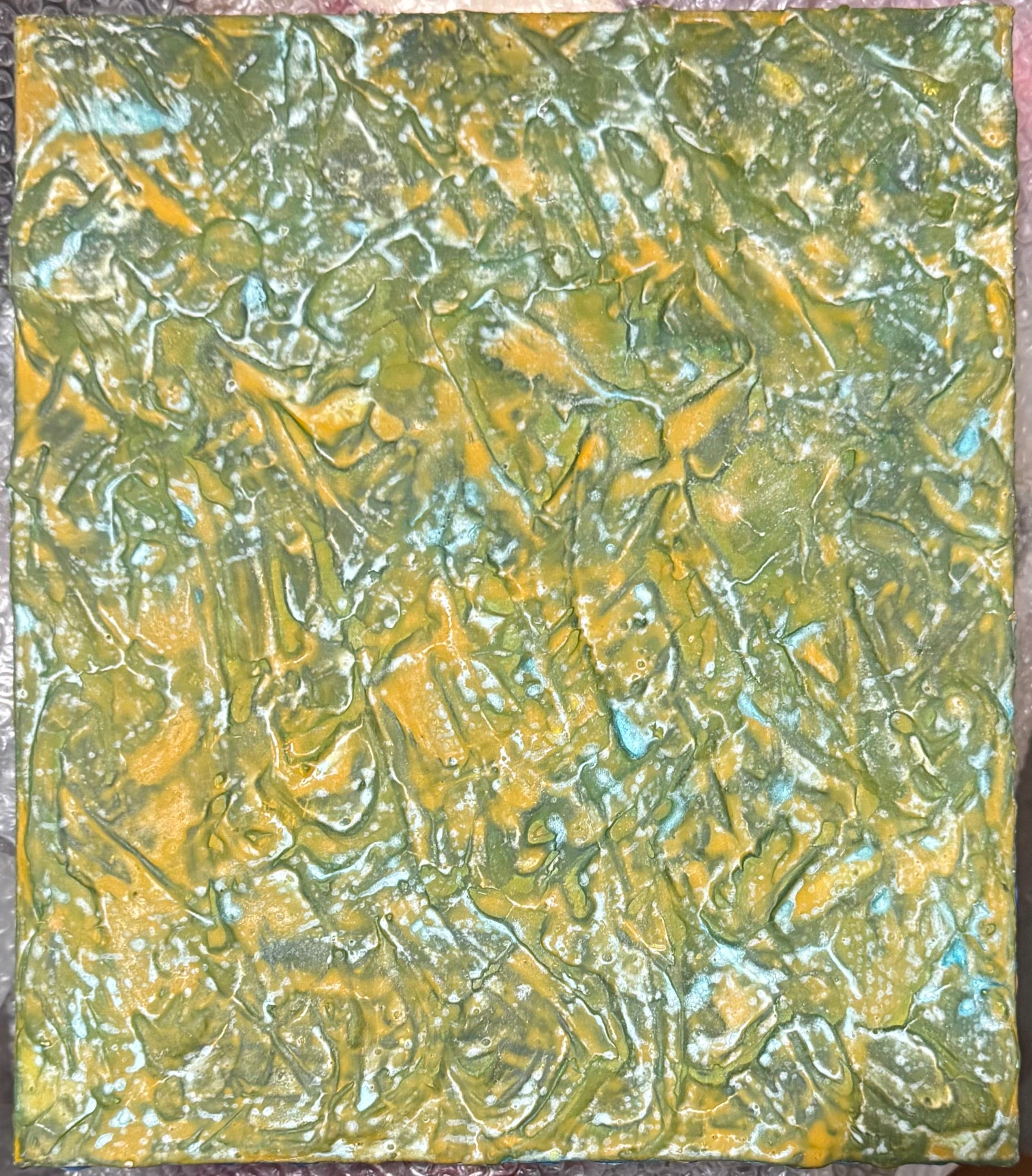 Pintura al óleo abstracta Miami Mujer Modernista Lynne Golob Gelfman Raíces fangosas en venta 5