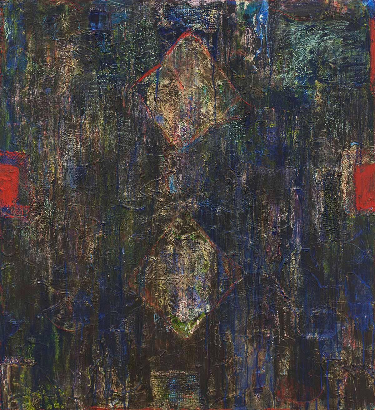 Grande quadro astratto a olio Miami Donna Modernista Lynne Golob Gelfman in vendita 1