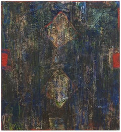 Grande peinture à l'huile abstraite Miami Woman Modernist Lynne Golob Gelfman