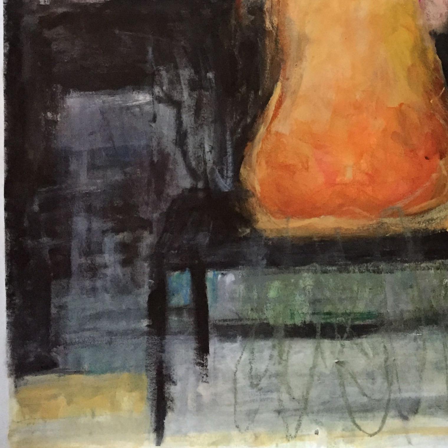 The Piano, Mixed Media on Paper - Abstract Mixed Media Art by Lynne Pell