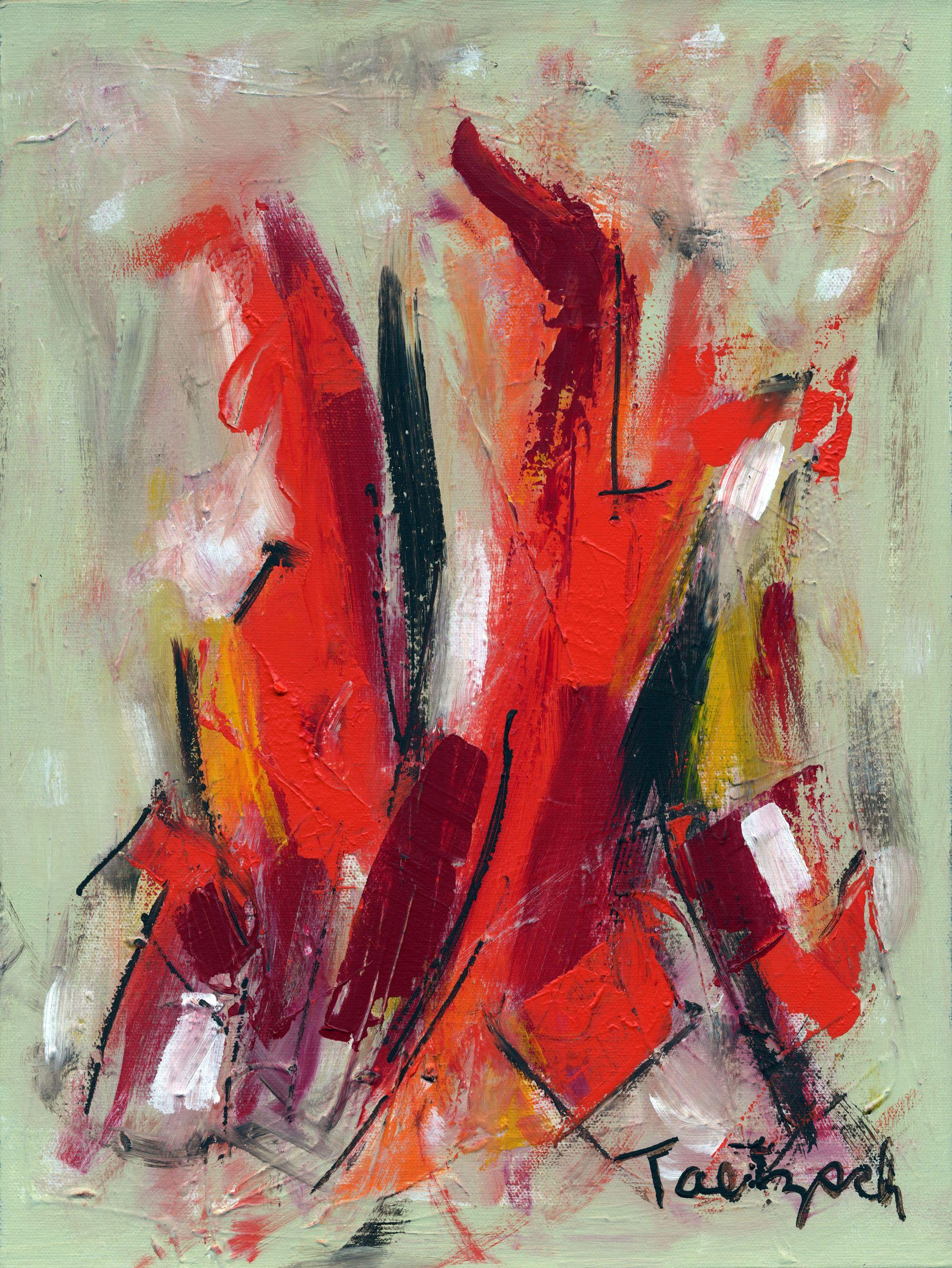 Lynne Taetzsch Abstract Painting - A Leap of Faith, Painting, Acrylic on Canvas